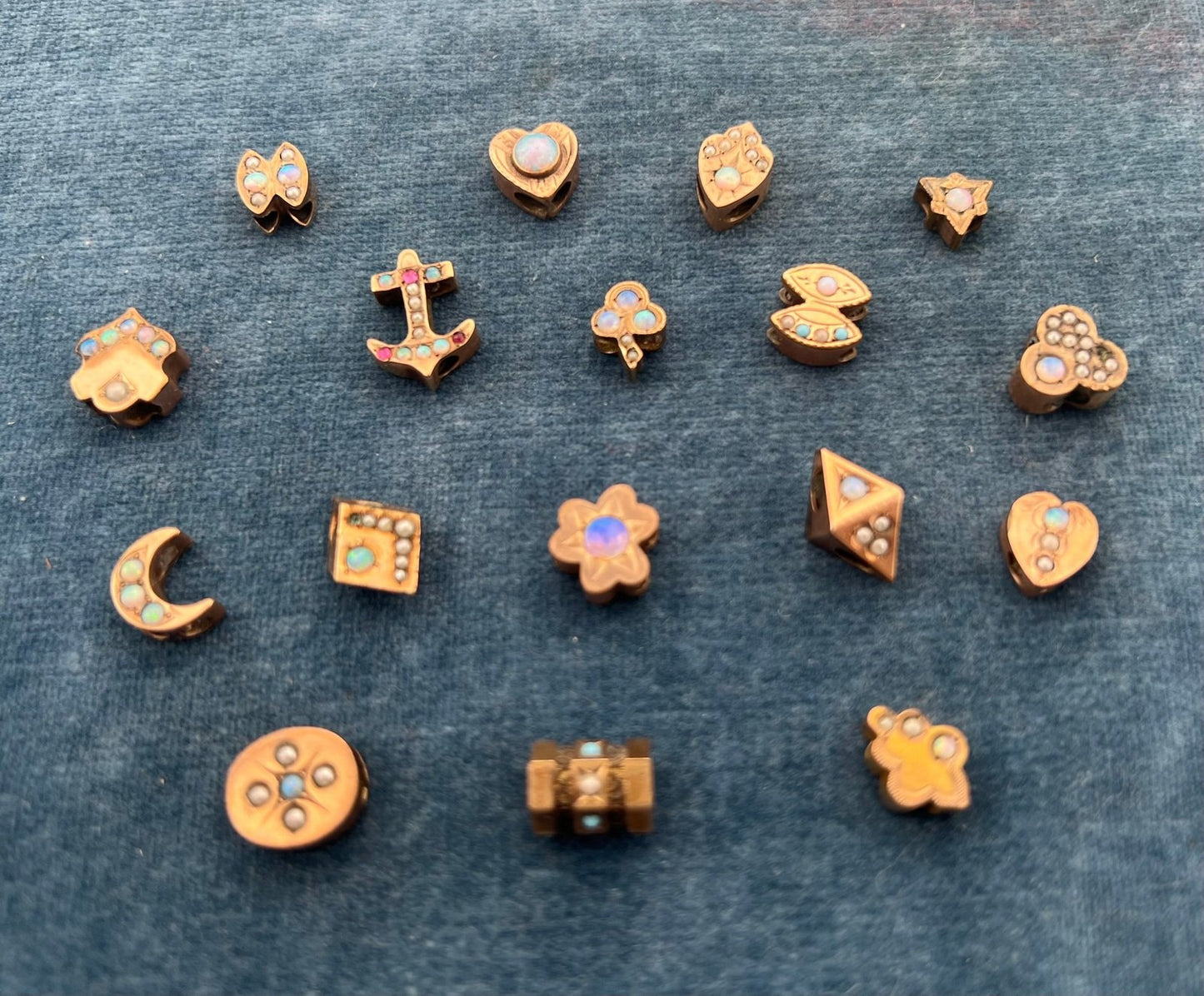 10k Gold Barrel Shape Gypsy-Set Turquoise Slide Charm Pendant *Video*