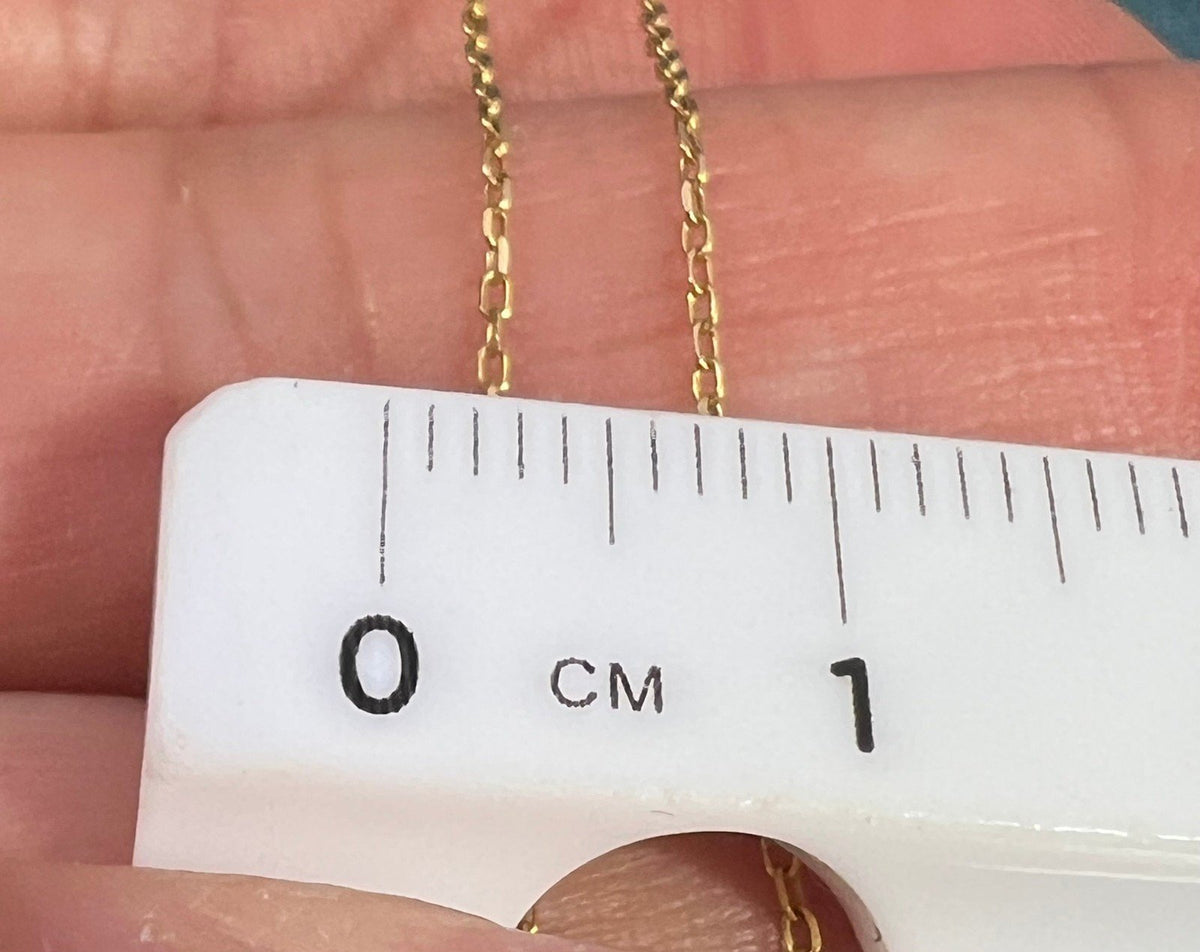 10k Gold Citrine + Diamond Daisy Pendant w Dedicated Chain *TINY*
