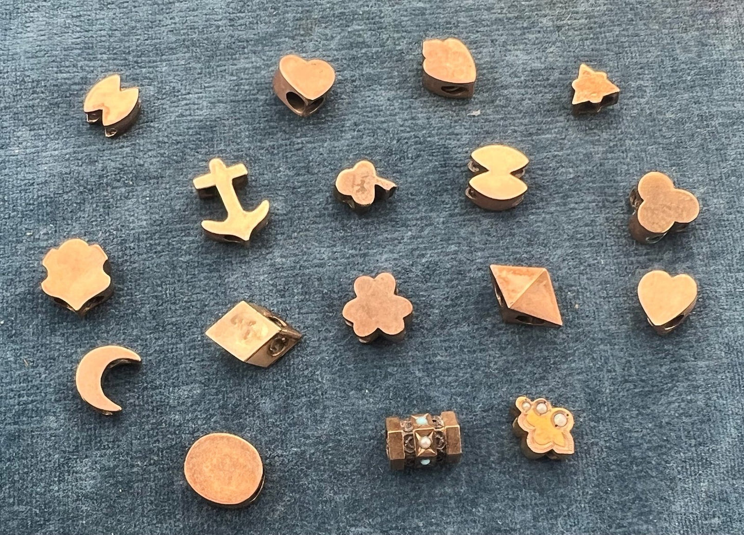 10k Gold Gypsy Set Opal Slide Charm Pendant *Video*