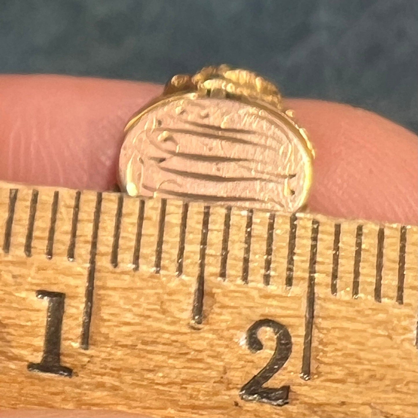 10k Gold Signet Shield Ring w Twined Snake Serpent Shoulders