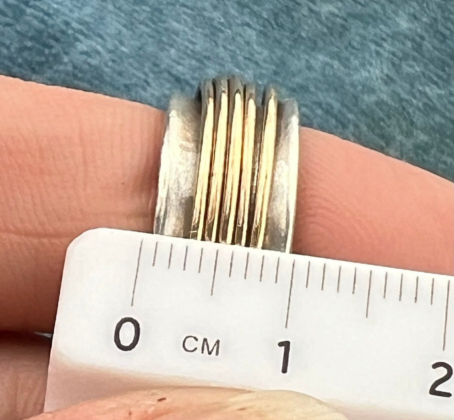 10k Gold Spinning Rings on Wide 925 Band. U HAVE MY HEART *Video*