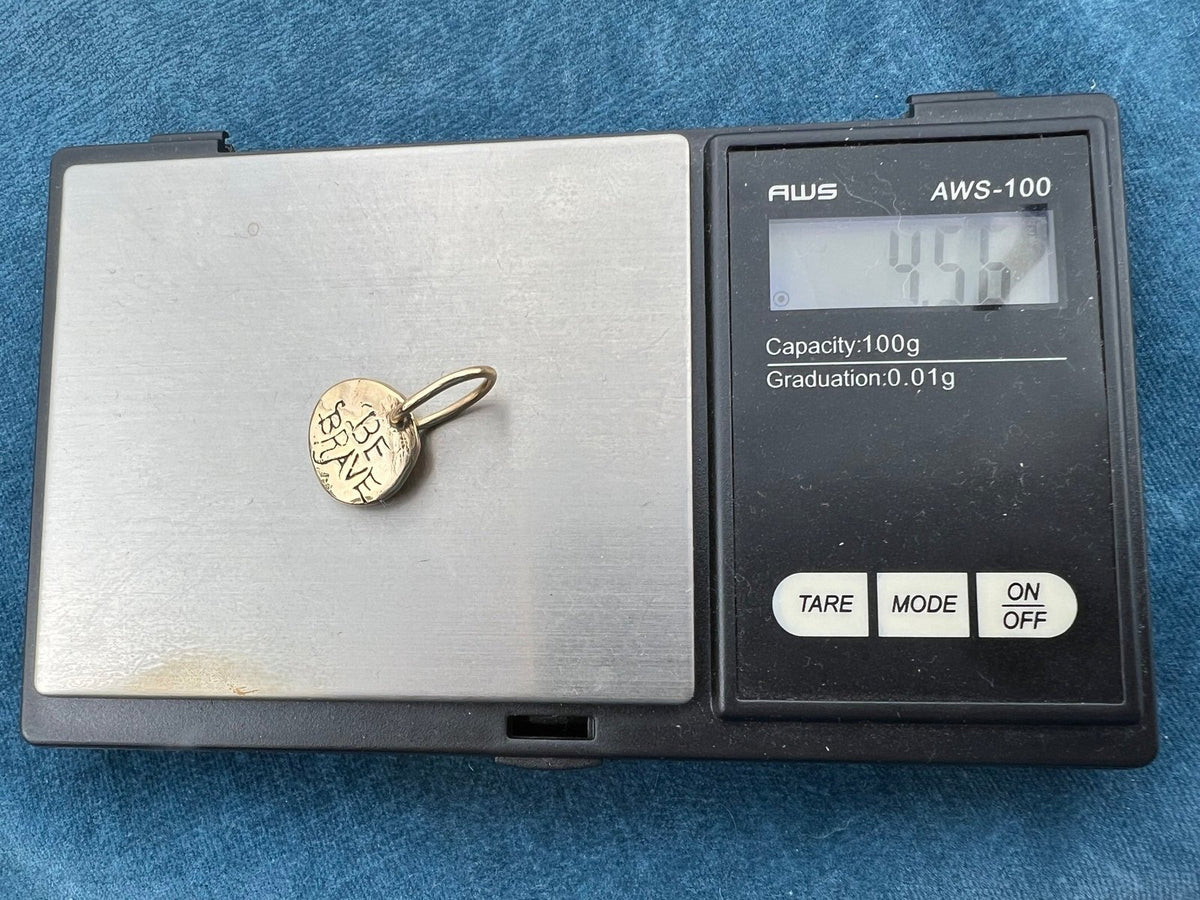 14k Gold BE BRAVE Jes Maharry Sundance Mustang Disk Pendant *Video*