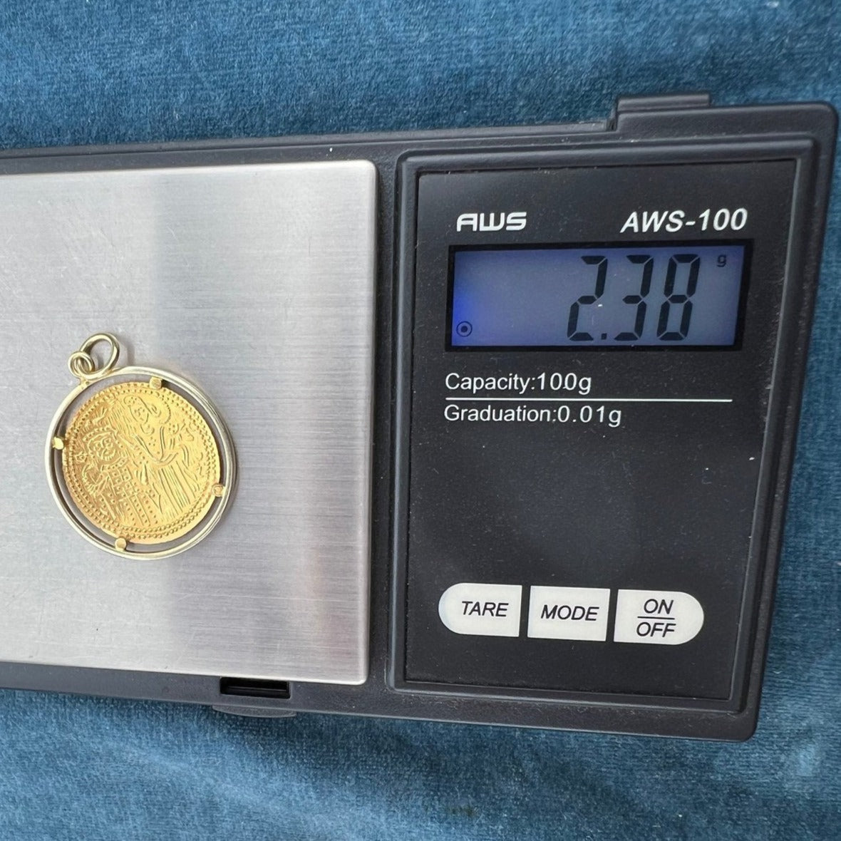 14k Gold Byzantine Medieval Coin Pendant. King + Queen *Video*