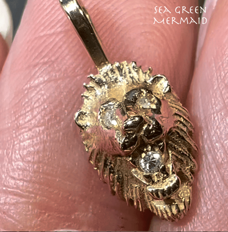 Lion pendant 2025 14k gold