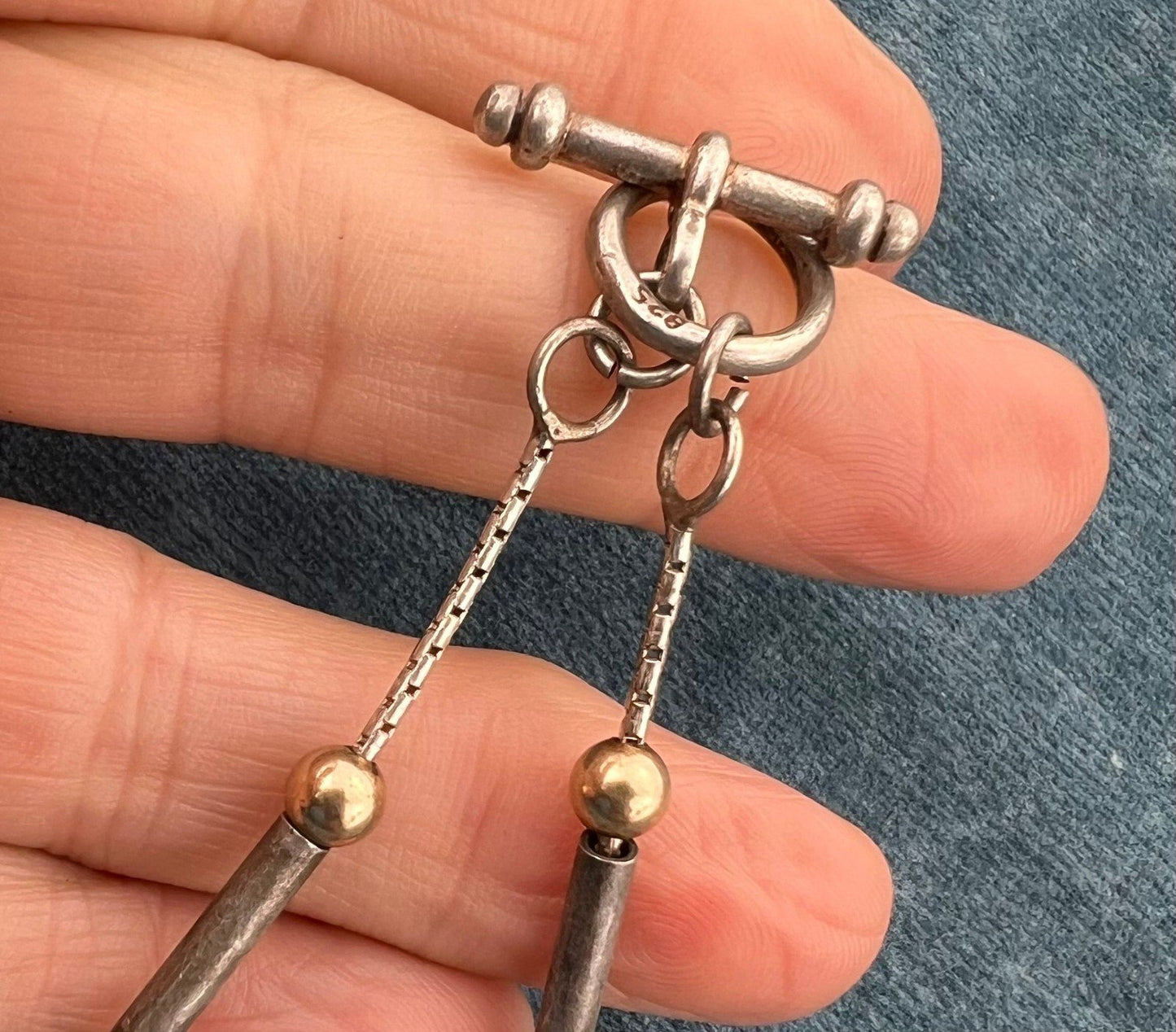 14k Gold + Silver Multi-Gem Tibet Lantern Bead Necklace. 24" 102g *Video*