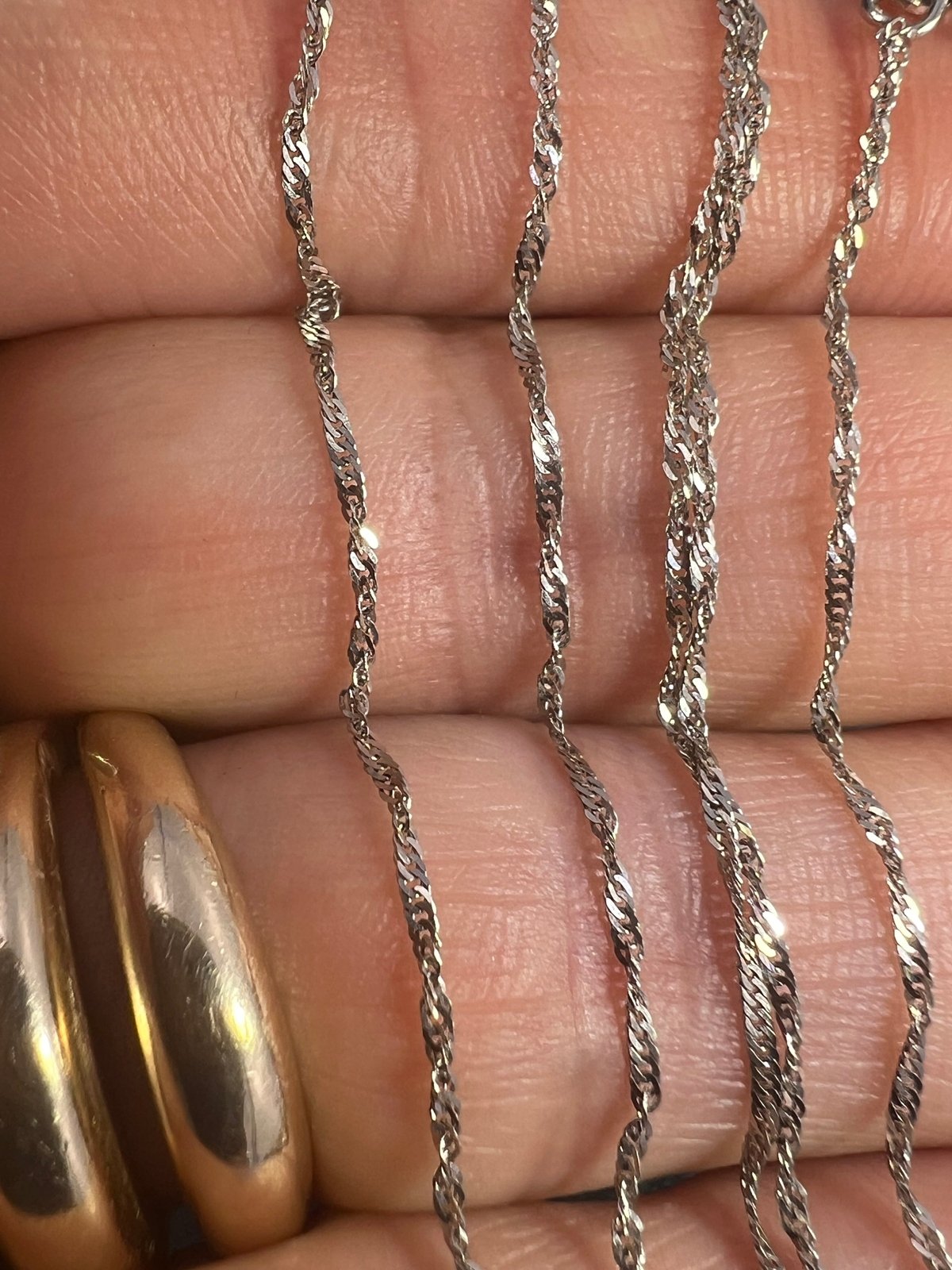 14k Solid White Gold 18" Chain. LOW PRICE CHAIN SALE See All - 0810