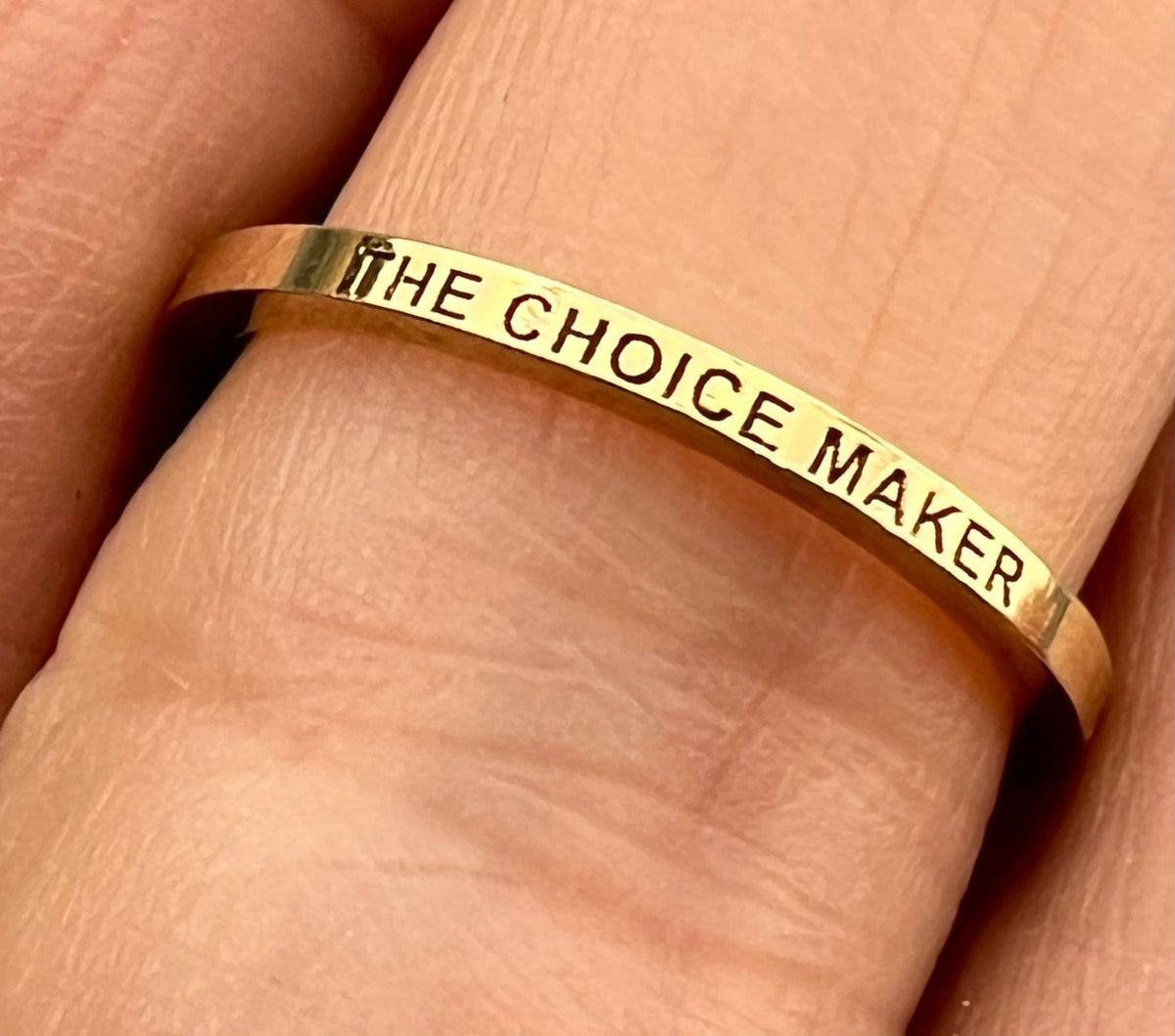 14k Yellow Gold "The Choice Maker" Ring. Designer Empowerment