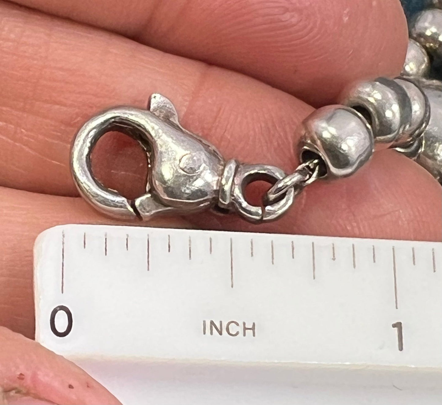 18k Gold Panther Tiger Cat Pendant & 925 Sterling Silver Necklace. 30g