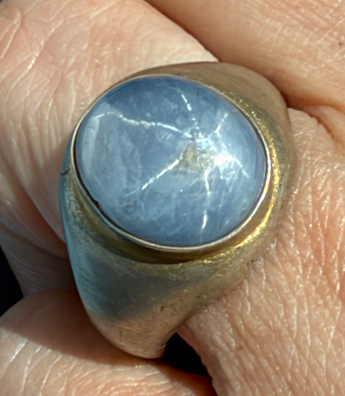 Lavender Gray Star Sapphire in Sterling Silver Silver Ring *Video*