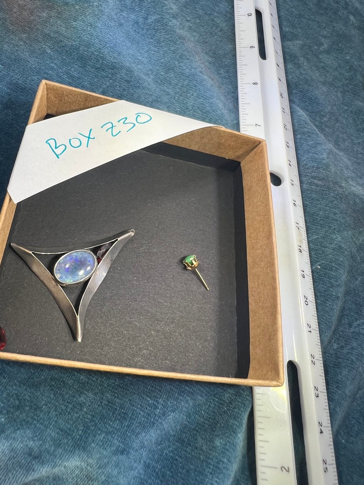 UNDER COST Jewelry Lot w Opal Triplet + 10k Gold Earring + 10k Charm - Box Z30