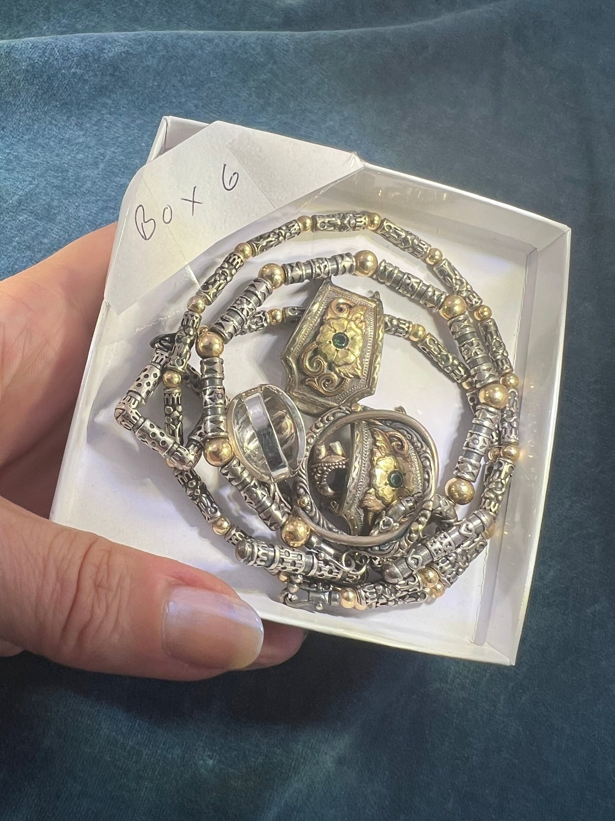 UNDER COST - Lot of 925 Jewelry + 925/ 18k Pendant - Box 6