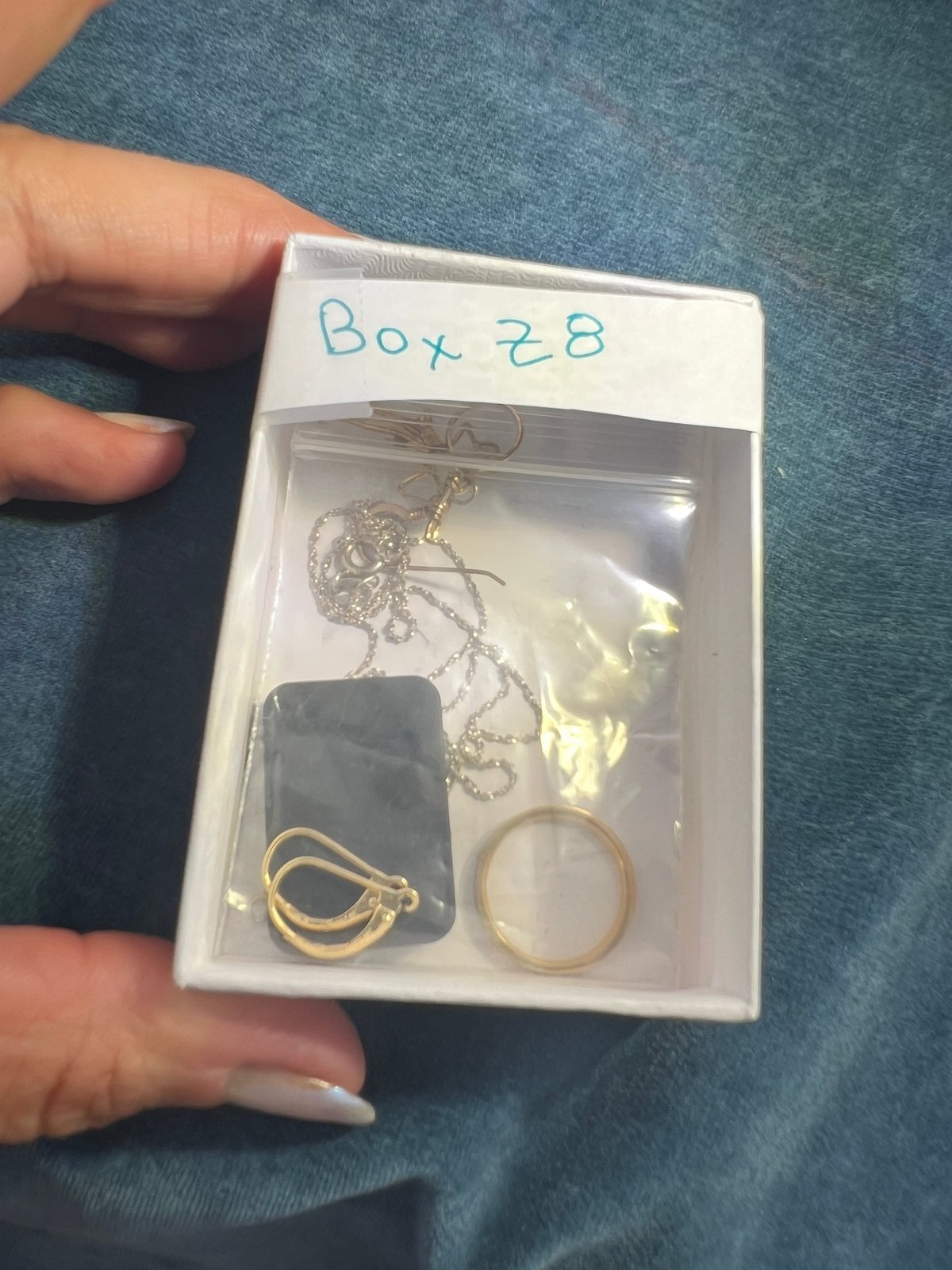 UNDER COST - Lot of 925 Jewelry - MOP + Stone Domino - Box Z8