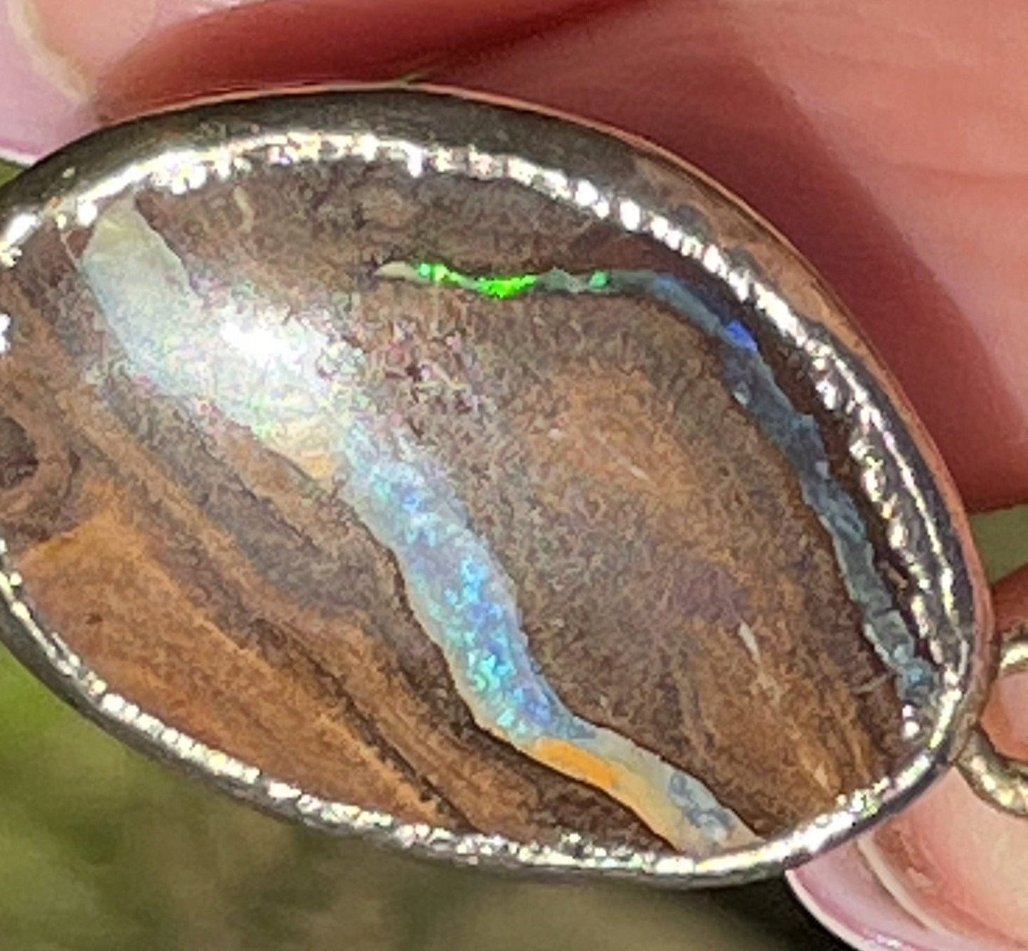 10k Gold Australian Boulder "Koroit" Opal Pendant **VIDEO**