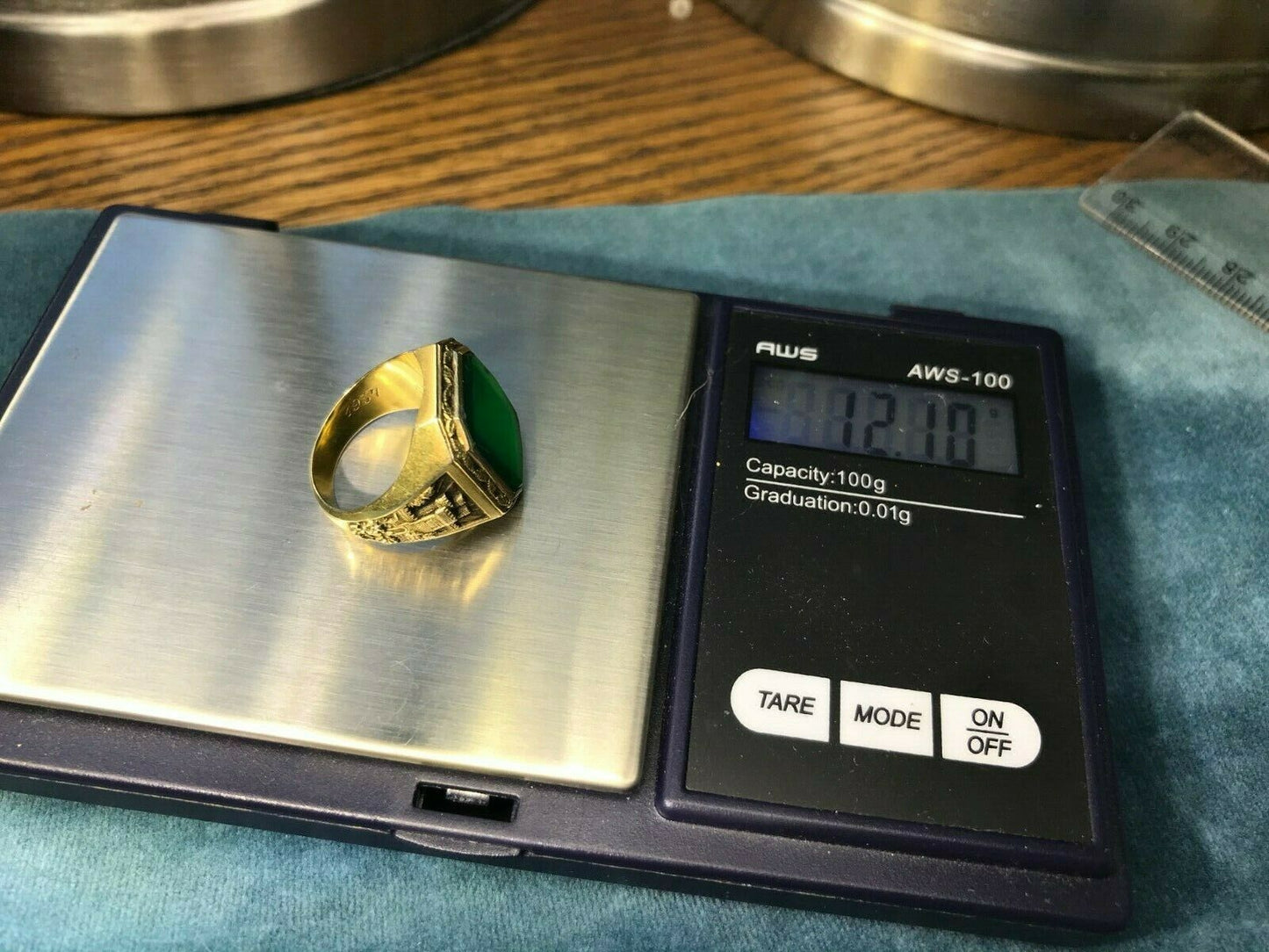 10k YG Bailey Banks Biddle Onyx 12g Ring. DUBLIN CASTLE Ireland 1934