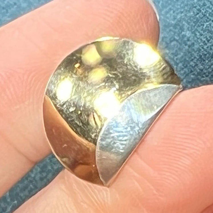 14k Yellow Gold + 925 ED LEVIN Half-Moon Sunset Pendant - B