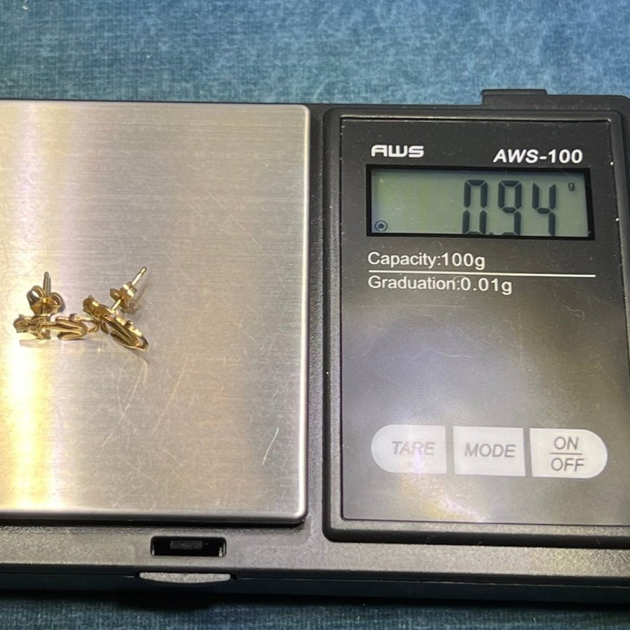 14k Yellow Gold Jowly Siamese Cat Earrings. Hand-Crafted