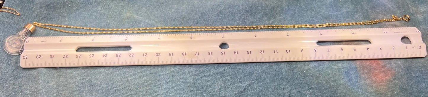 14k Gold Bottle w 35 Tiny Blue Sapphires Pendant *Video*