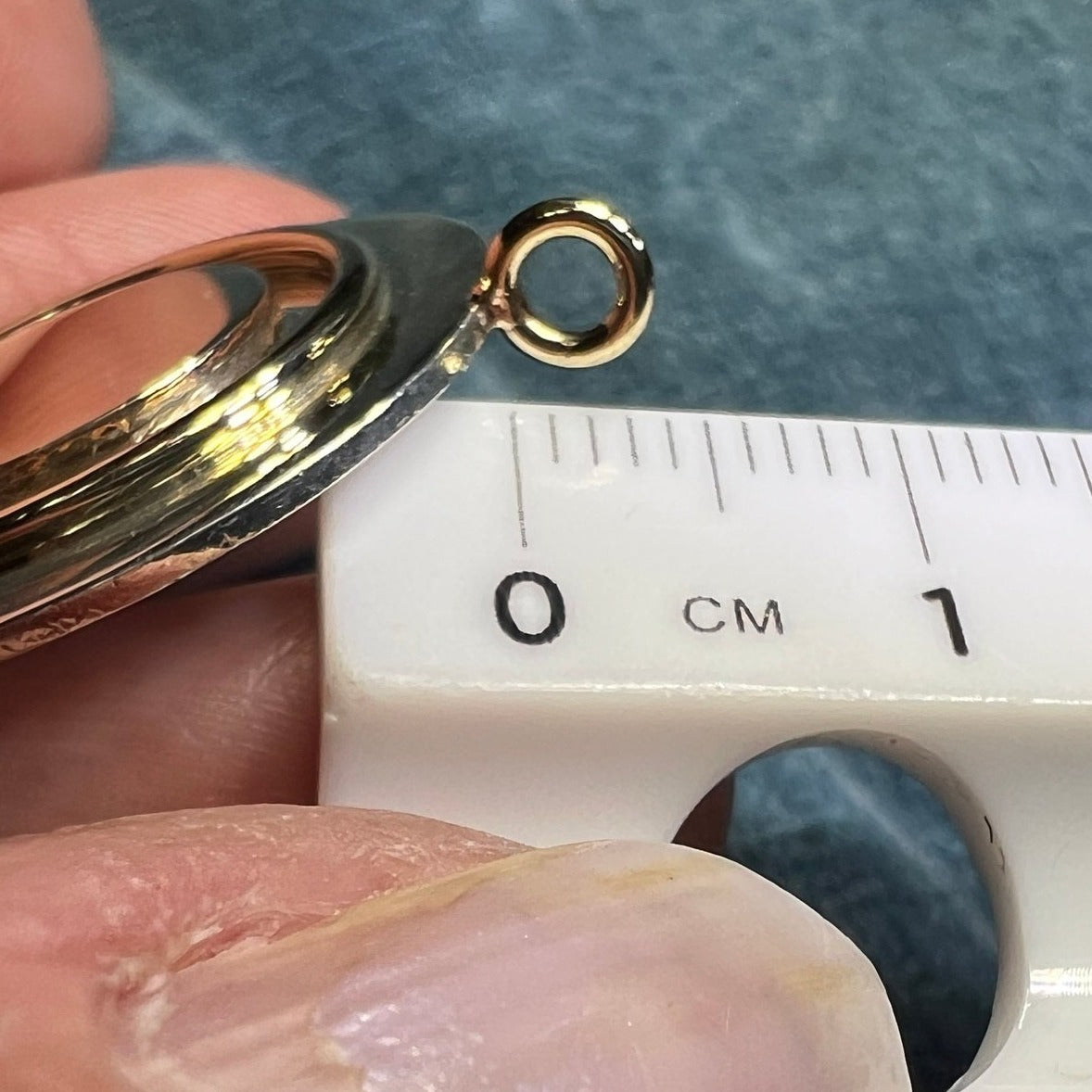 14k Gold + Silver Lunar Phase Full Moon Eclipse Pendant. M+J Savitt