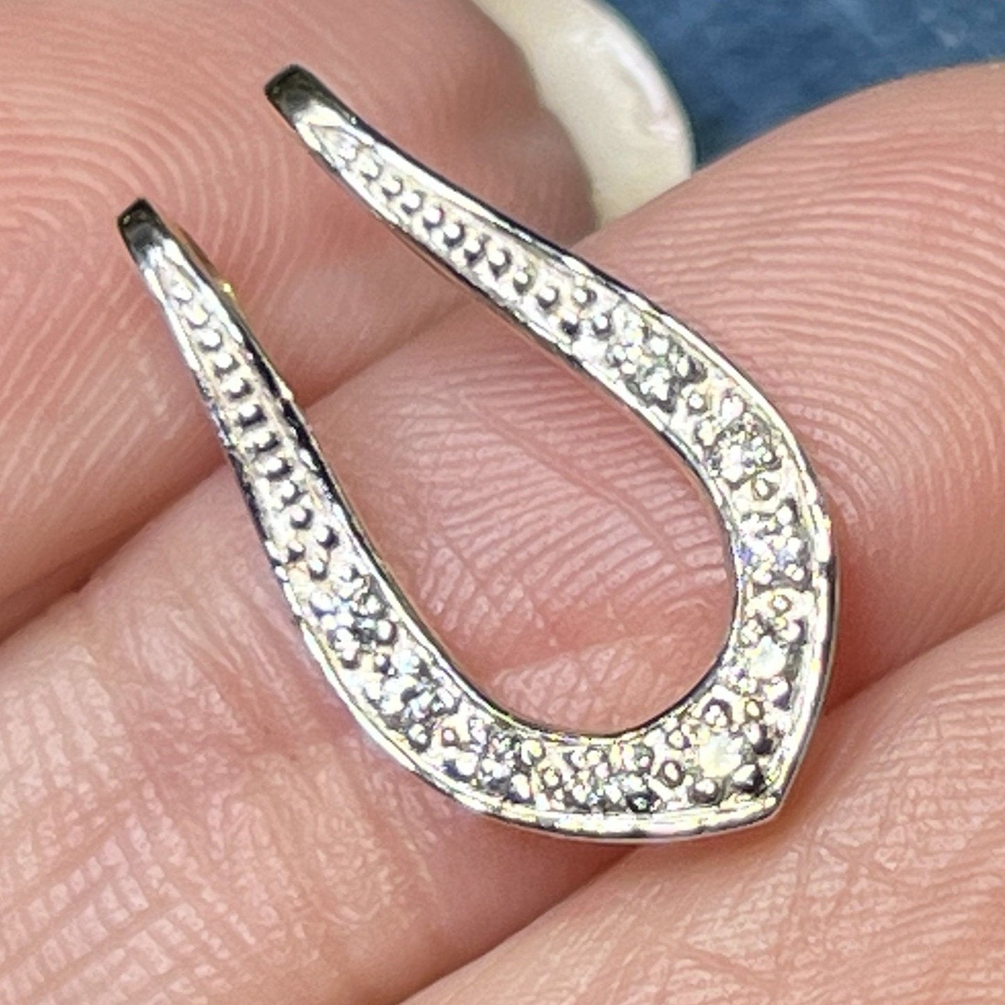 14k White Gold Diamond ENHANCER Jacket *Dress up YOUR Pendants*