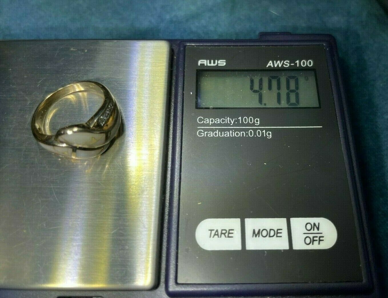14k Yellow Alaskan Gold Quartz & 0.25 TCW Diamond Love Knot Ring.