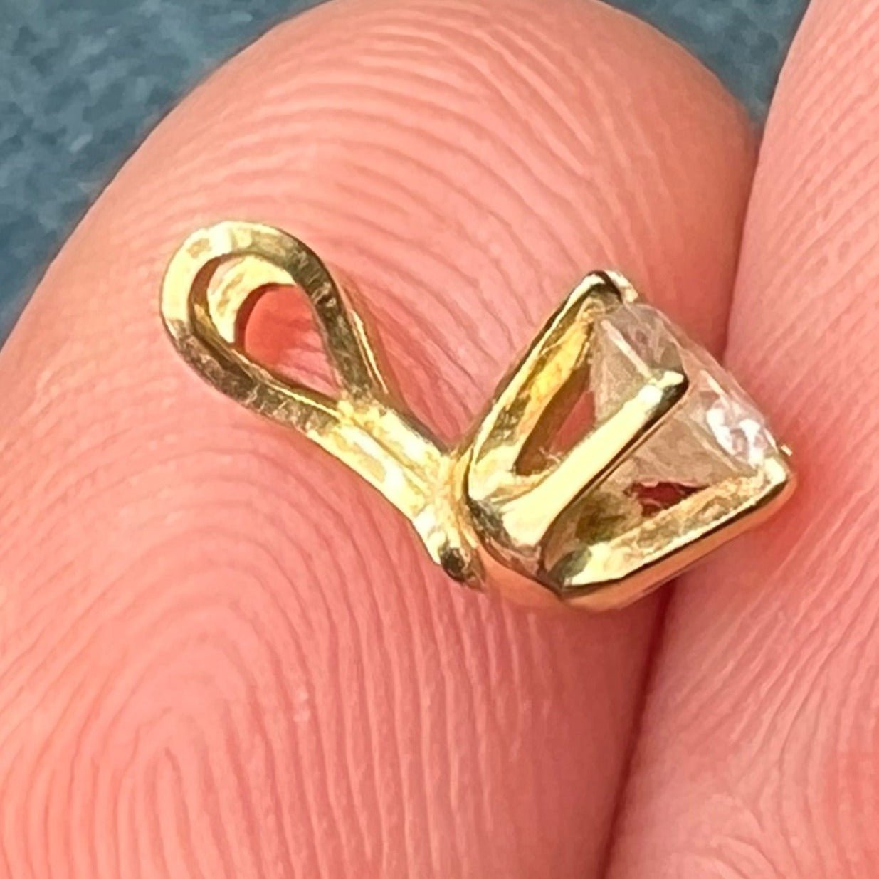 14k Yellow Gold 0.35 CT Diamond Solitaire Pendant