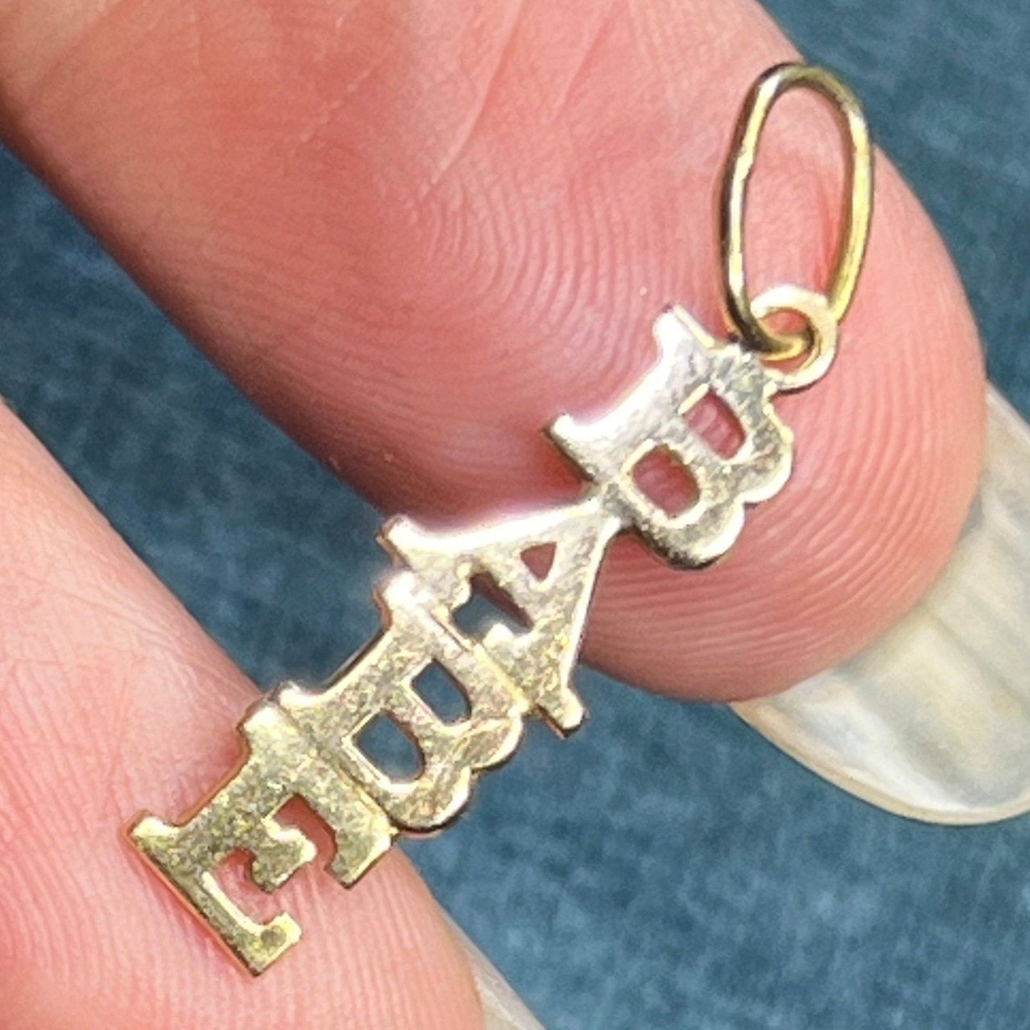 14k Yellow Gold **BABE** Pendant