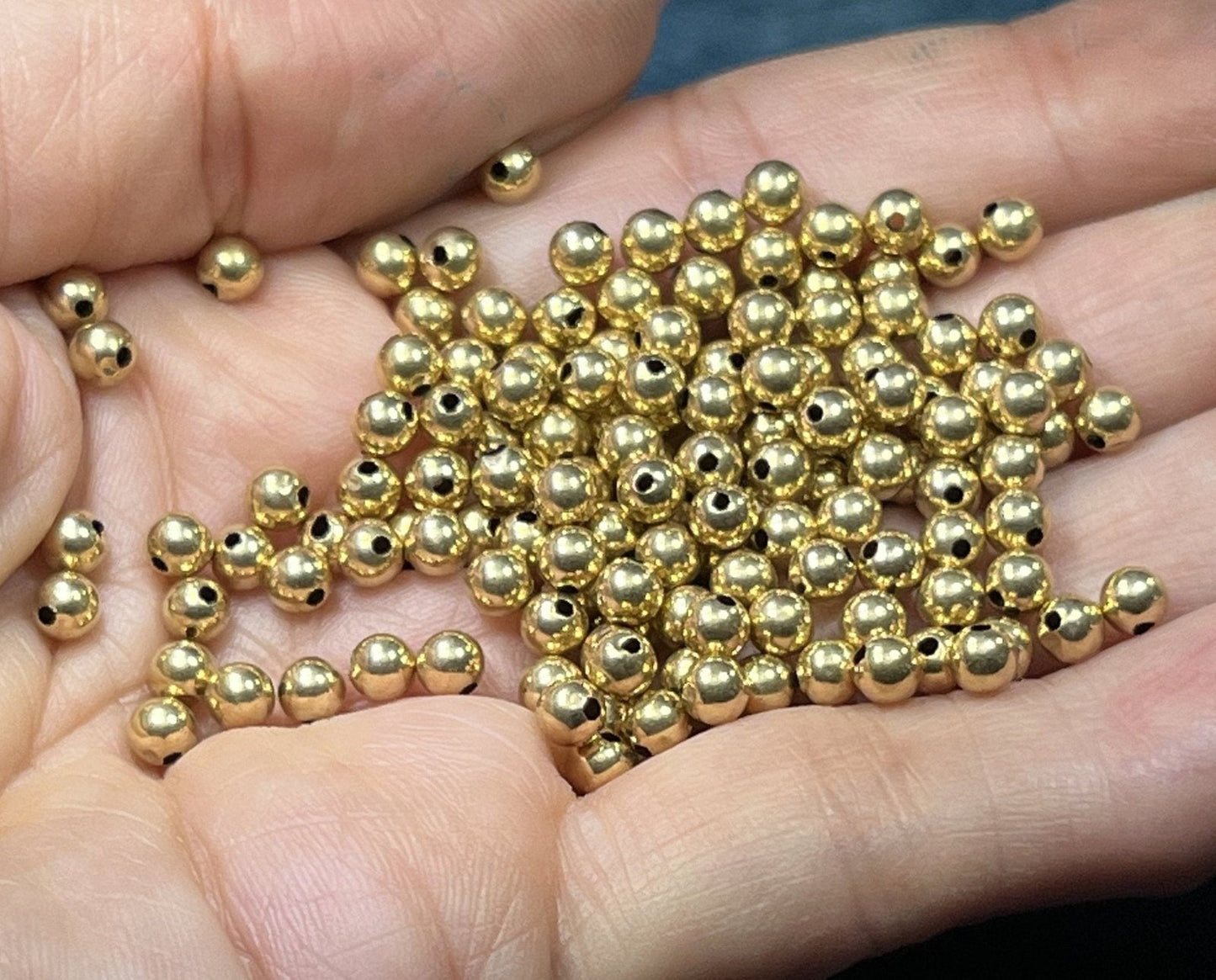 14k Yellow Gold Beads for Jewelry Making. 4.3grams