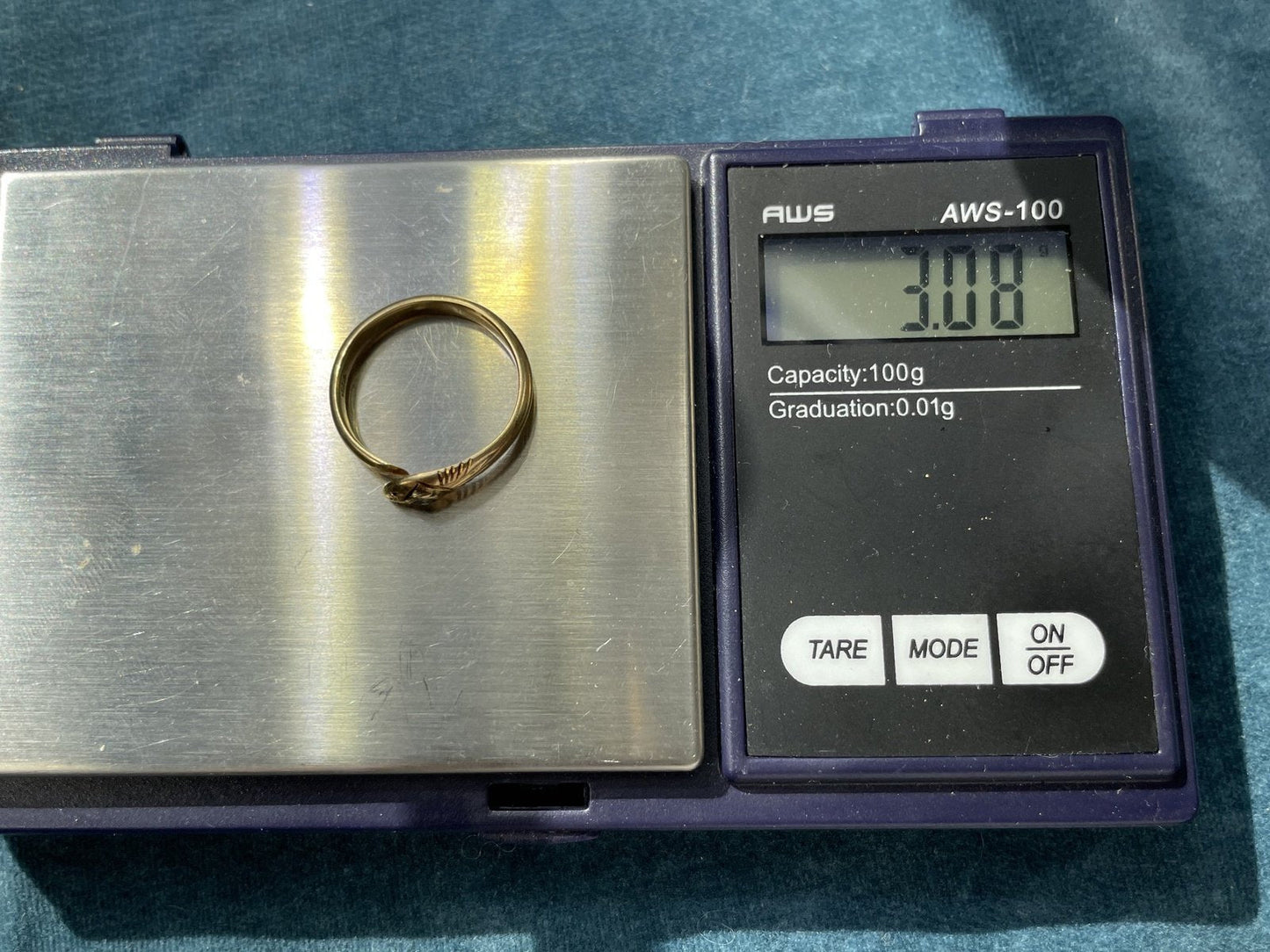 14k Yellow Gold Ceylon Blue Sapphire Victorian Era SNAKE Ring
