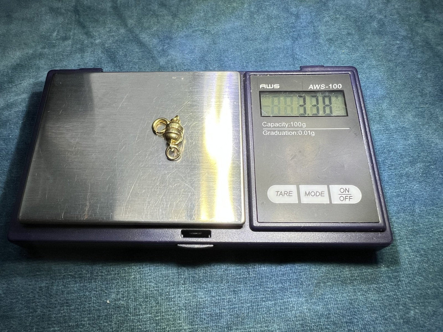 14k Yellow Gold EASY Magnetic Clasp. Clips on Your Bracelet or Chain!
