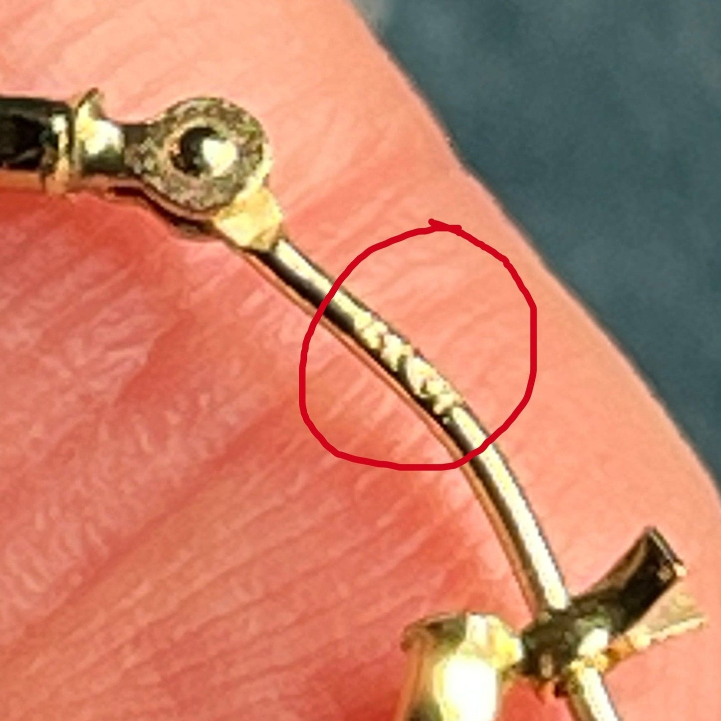 14k Yellow Gold Hammered Triple 3 Hoop Dangly Earrings. 2"