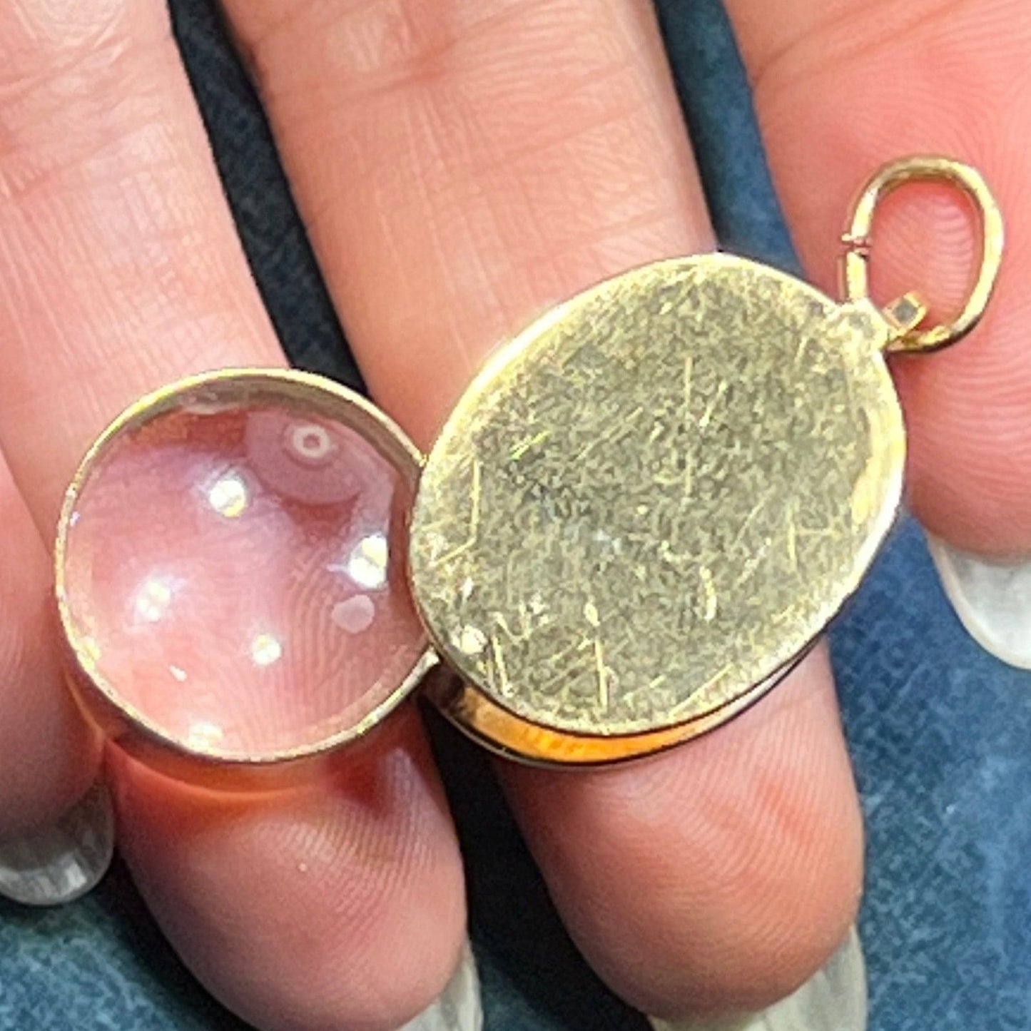 14k Yellow Gold Jewelers LOUPE Pendant. 1.4" + 18.5g