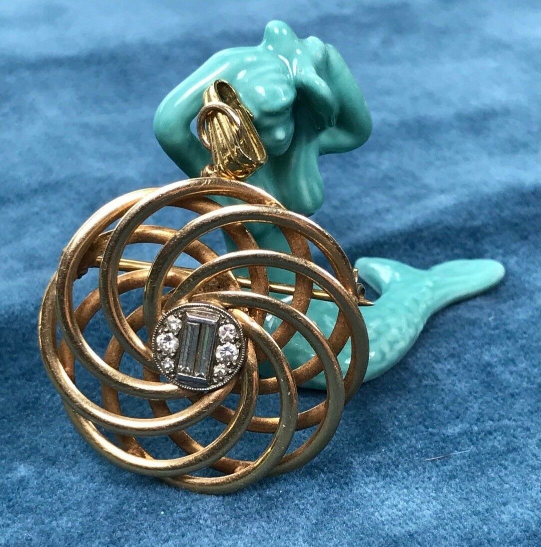 14k Yellow Gold Love-Knot Pendant w 0.5 TCW Diamonds. *LARGE* 1.5" & 10g-K2L40J