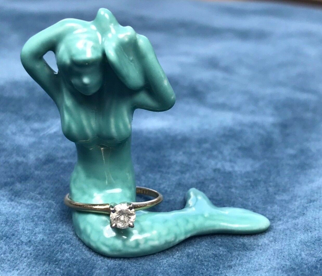 14k Yellow Gold & Natural Diamond Solitaire Engagement Ring. 0.25 Ct-K9L7