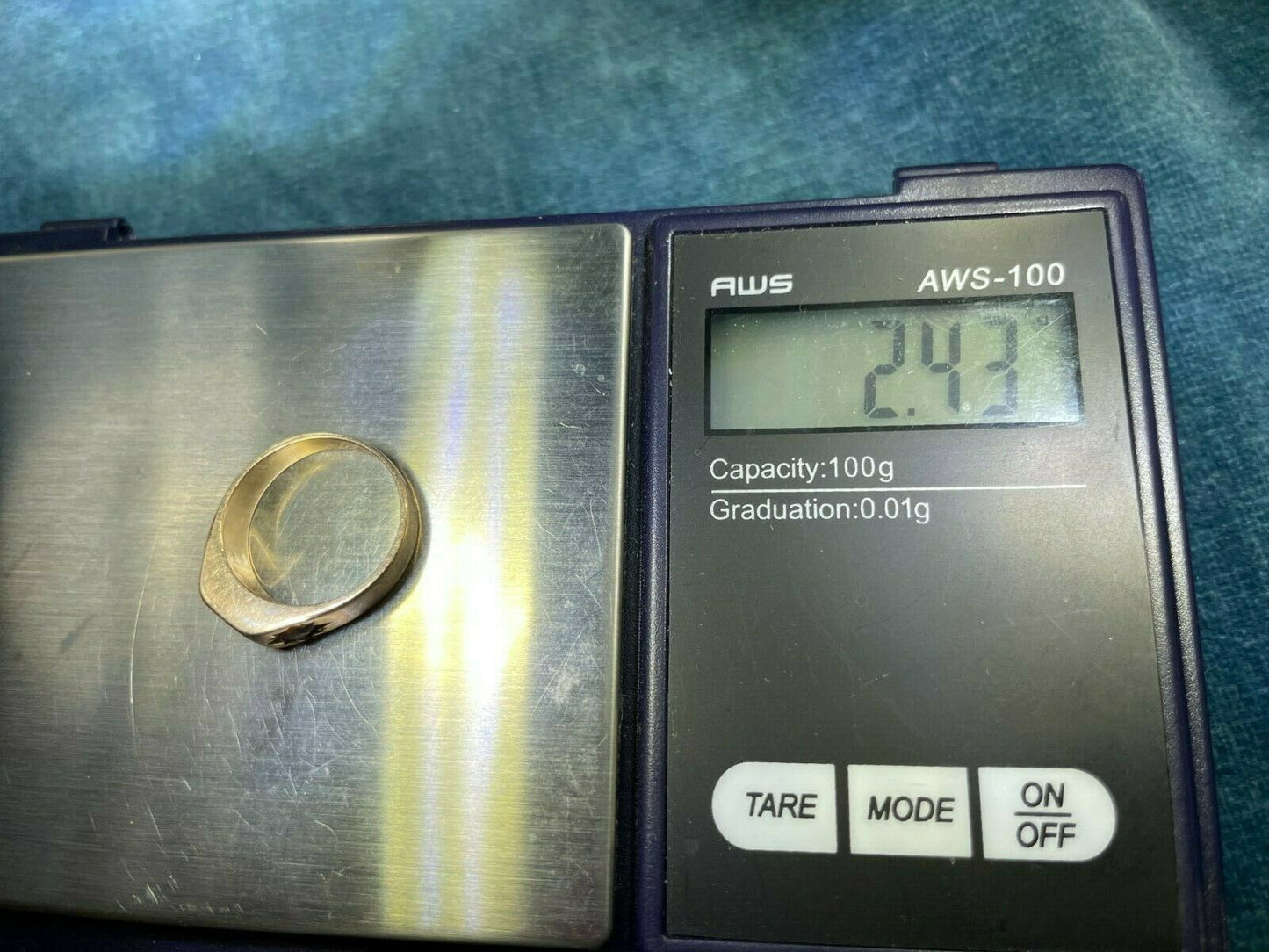 14k Yellow Gold Ring Band w Gypsy-Set Rose-Cut Red Rubies_b200_20