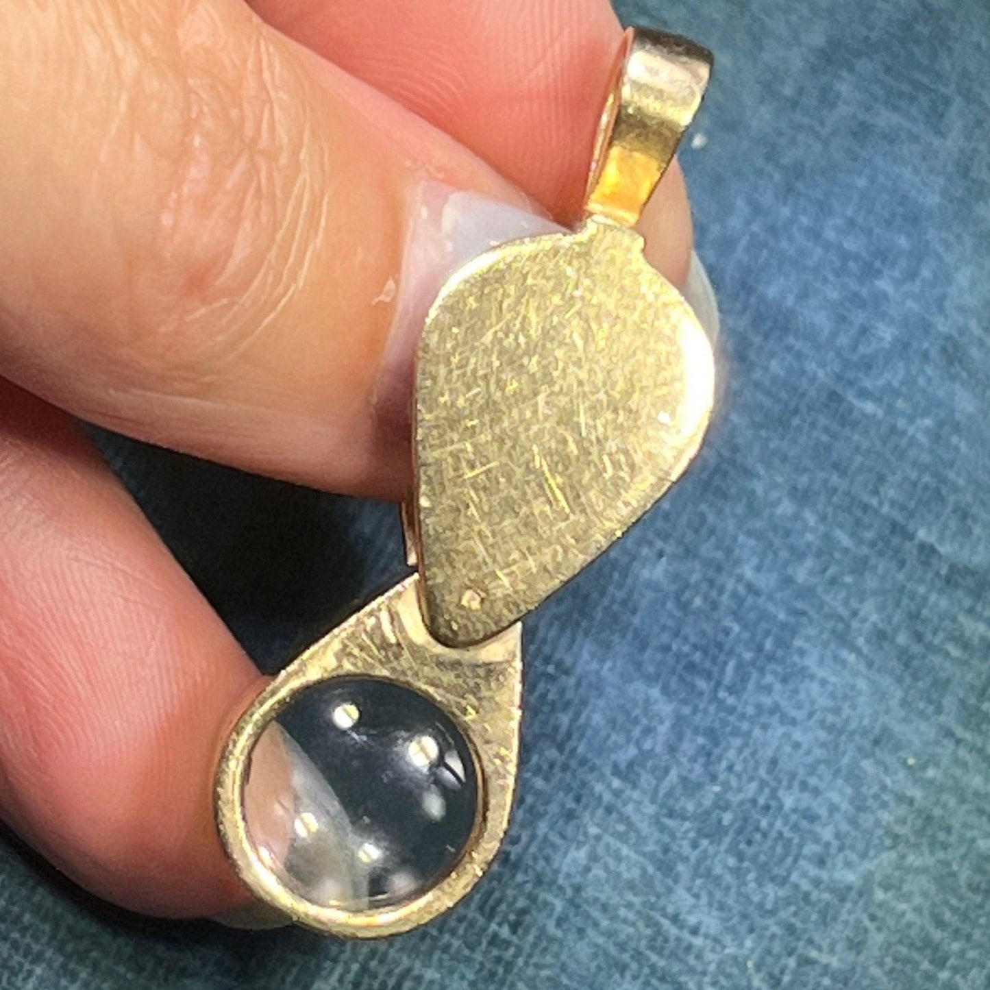 14k Yellow Gold STERN Jewelers Magnifying LOUPE Pendant. 1.2" + 14g *Video*