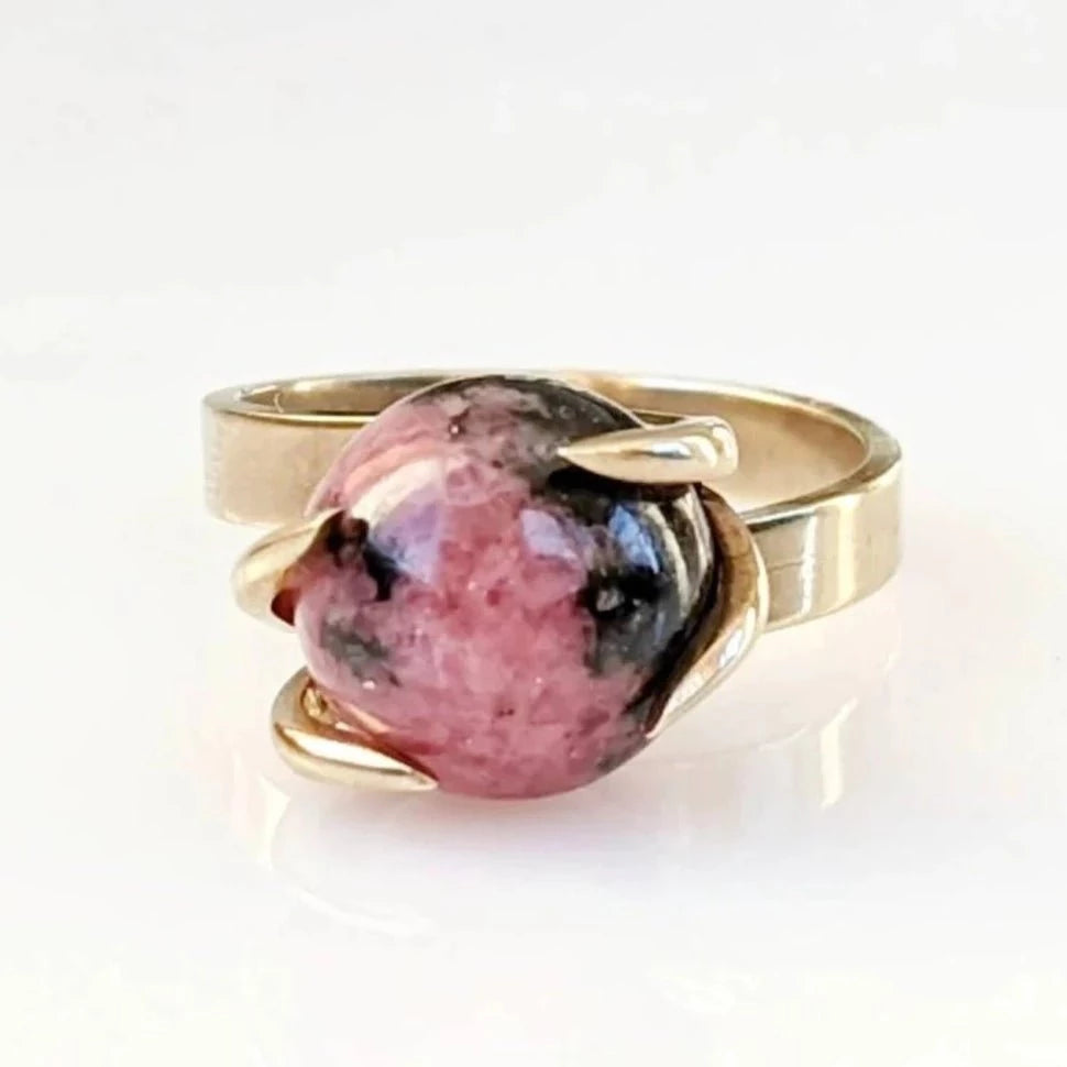 8 or 10k Yellow Gold Ring w 6 Interchangeable Multi-Gems *Video*