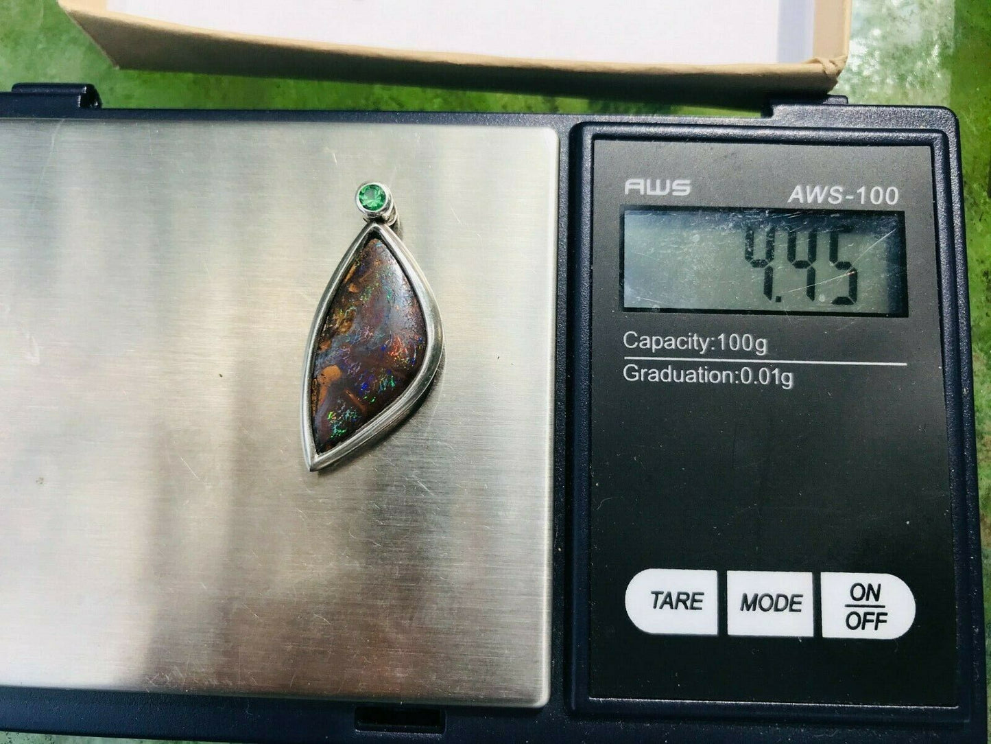 Australian Koroit Boulder Opal Pendant. Rainbow Veins **VIDEO**