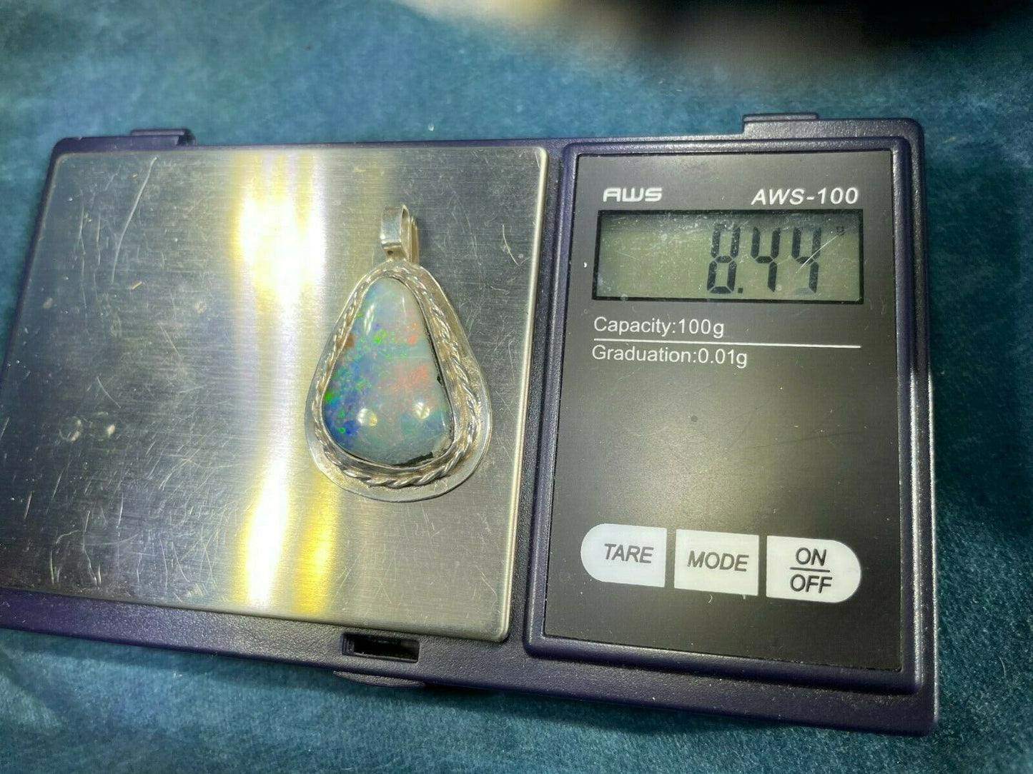 Australian Black Jelly Opal Pendant in 925. 1.5" 8g **VIDEO**_ts132_12_20