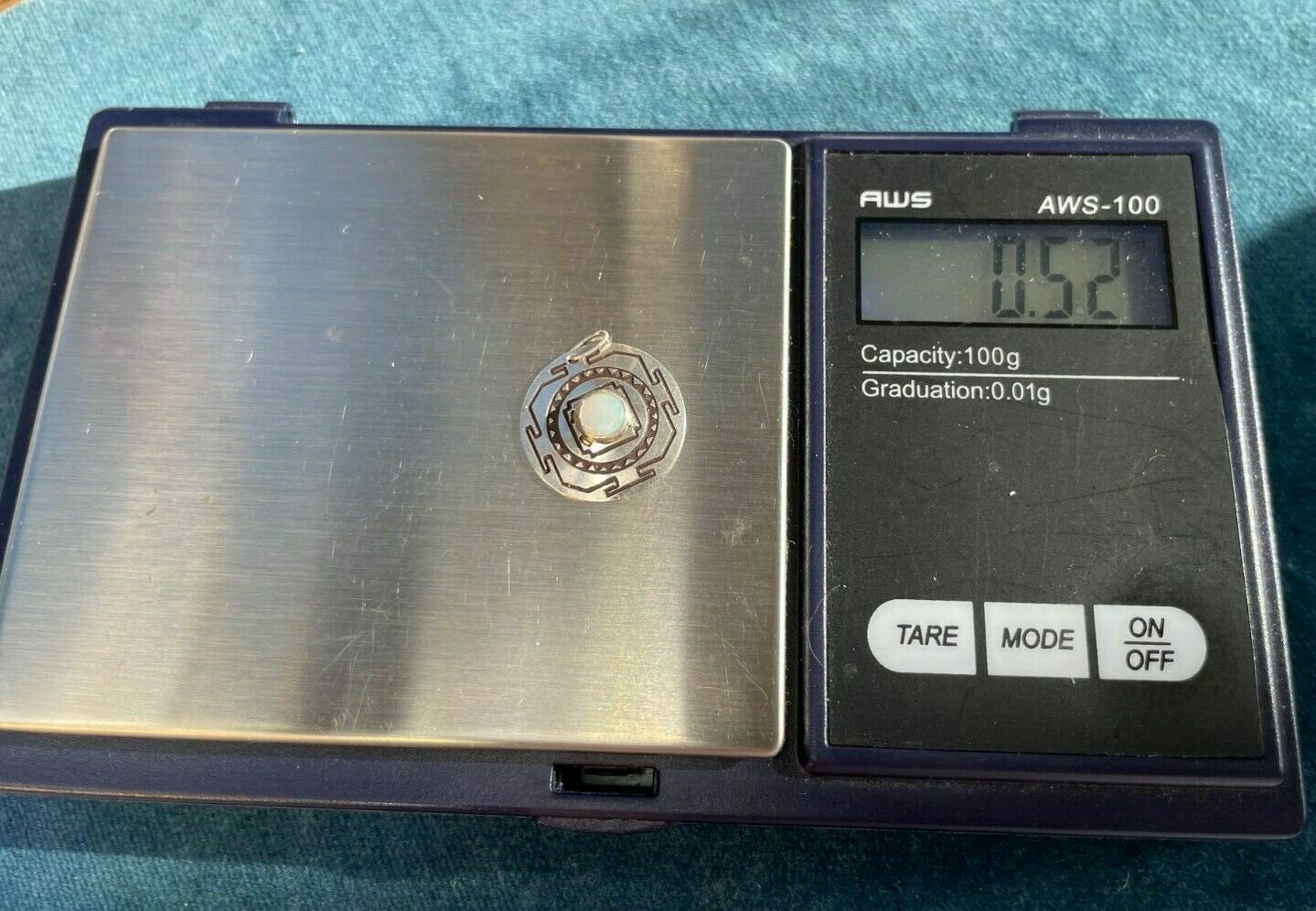 Australian Jelly Opal Tribal MANDALA Medallion Pendant in 925. Small_ts52_12_20