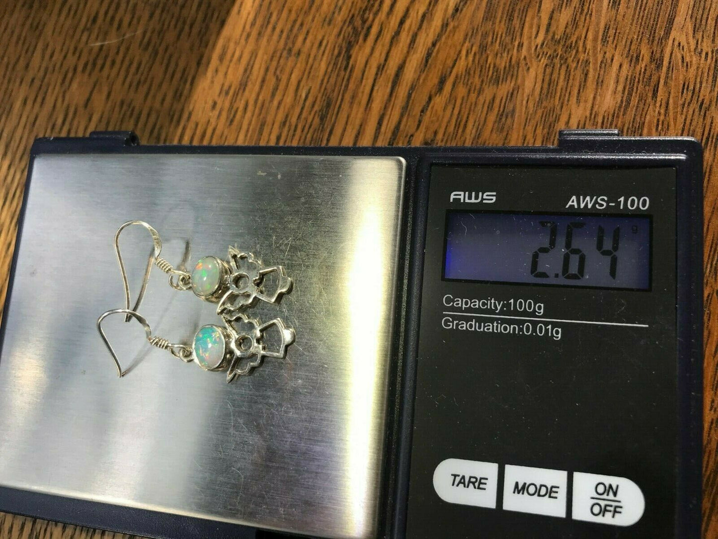 Ethiopian Welo Jelly Opal ANGEL Earrings. Dangly **VIDEO***