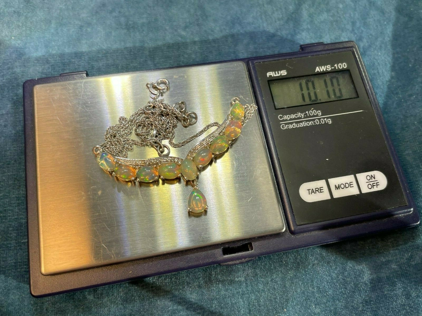 Ethiopian Welo Jelly Opal Festoon Collar Bib Necklace **VIDEO**_b69_1_21