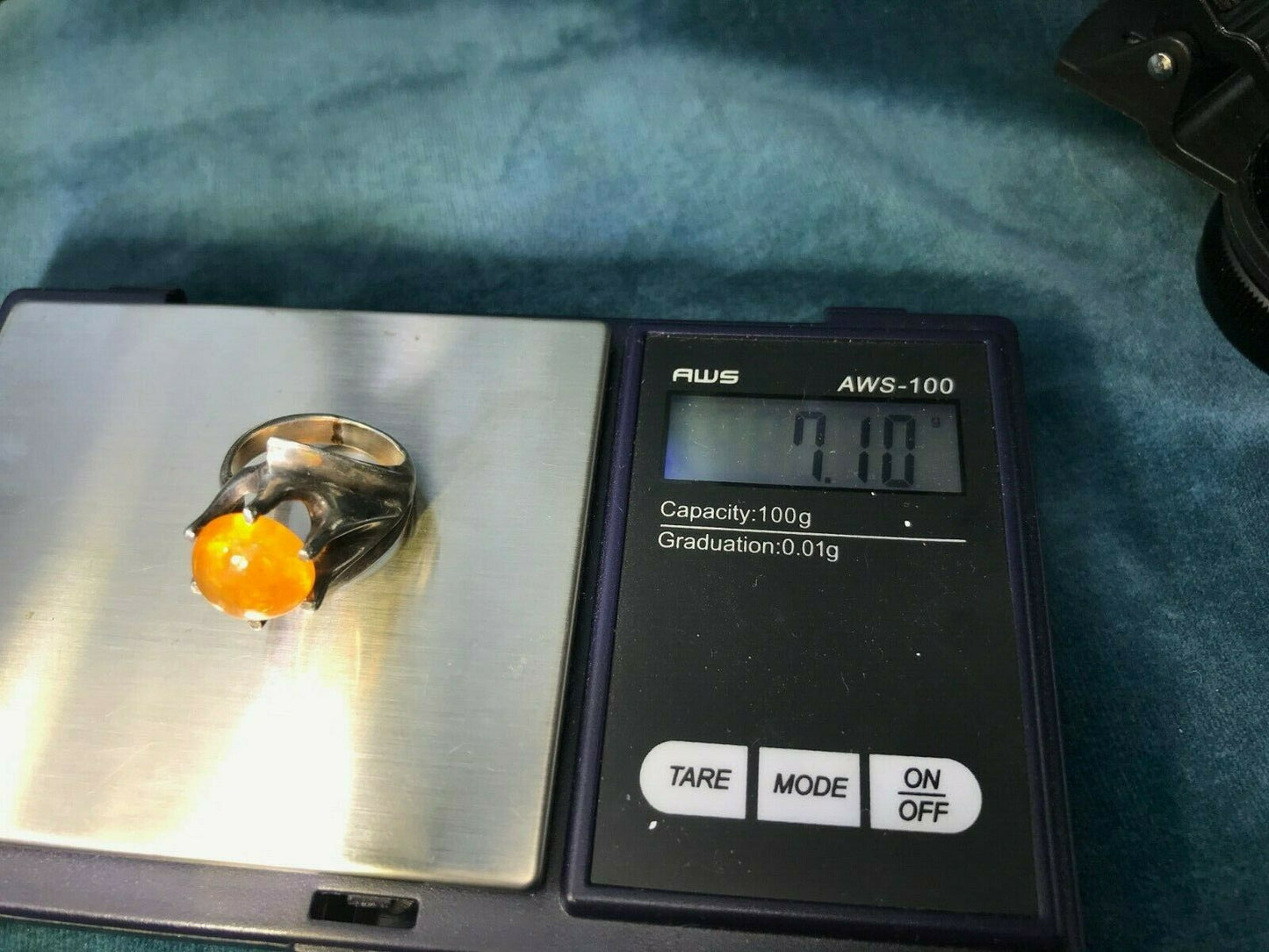 Mexican Fire Jelly Opal Ring in Sterling Silver **VIDEO***