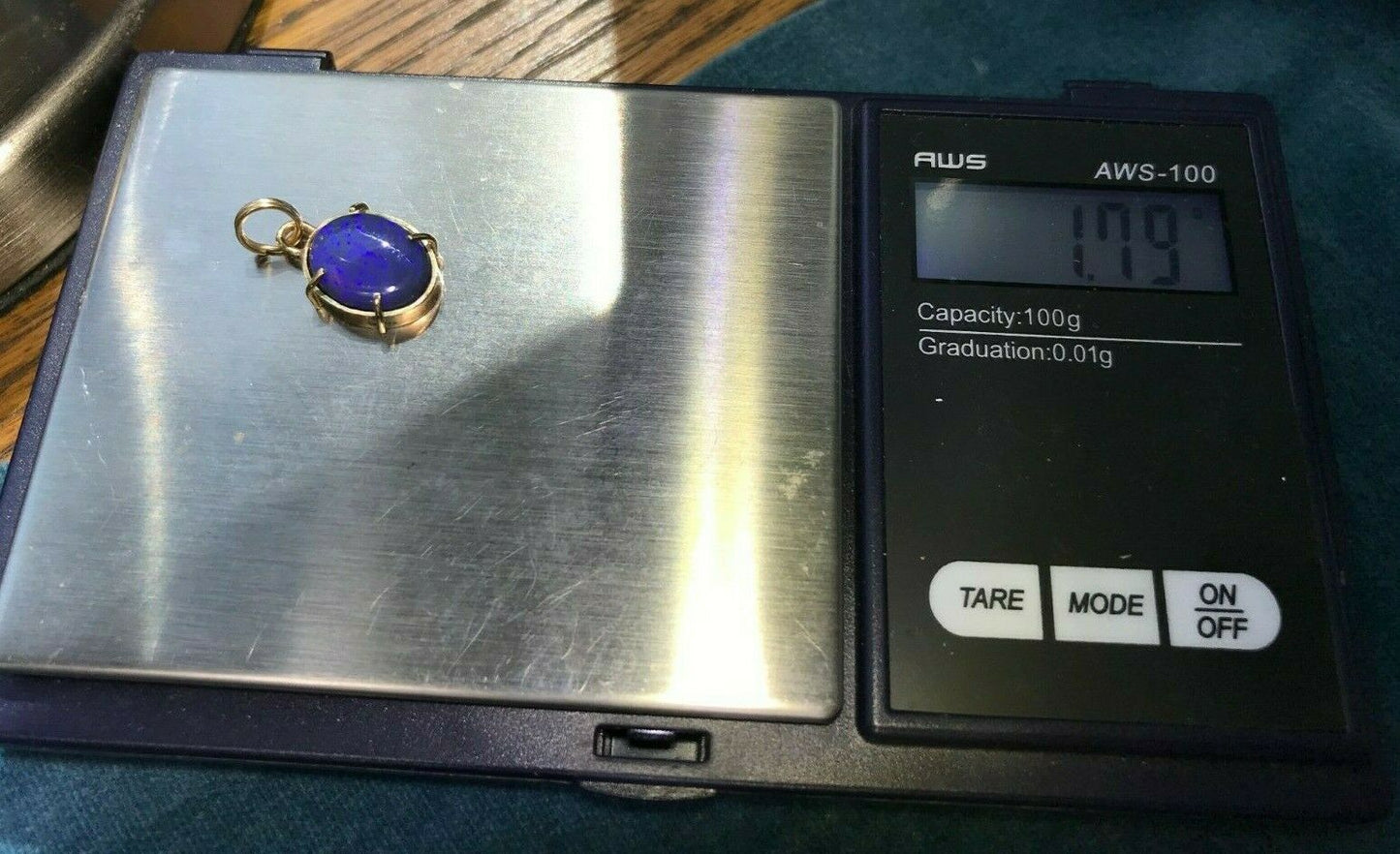 SG MERMAID 10k Yellow Gold Purple Australian Black Opal Pendant **VIDEO**-K1K55J