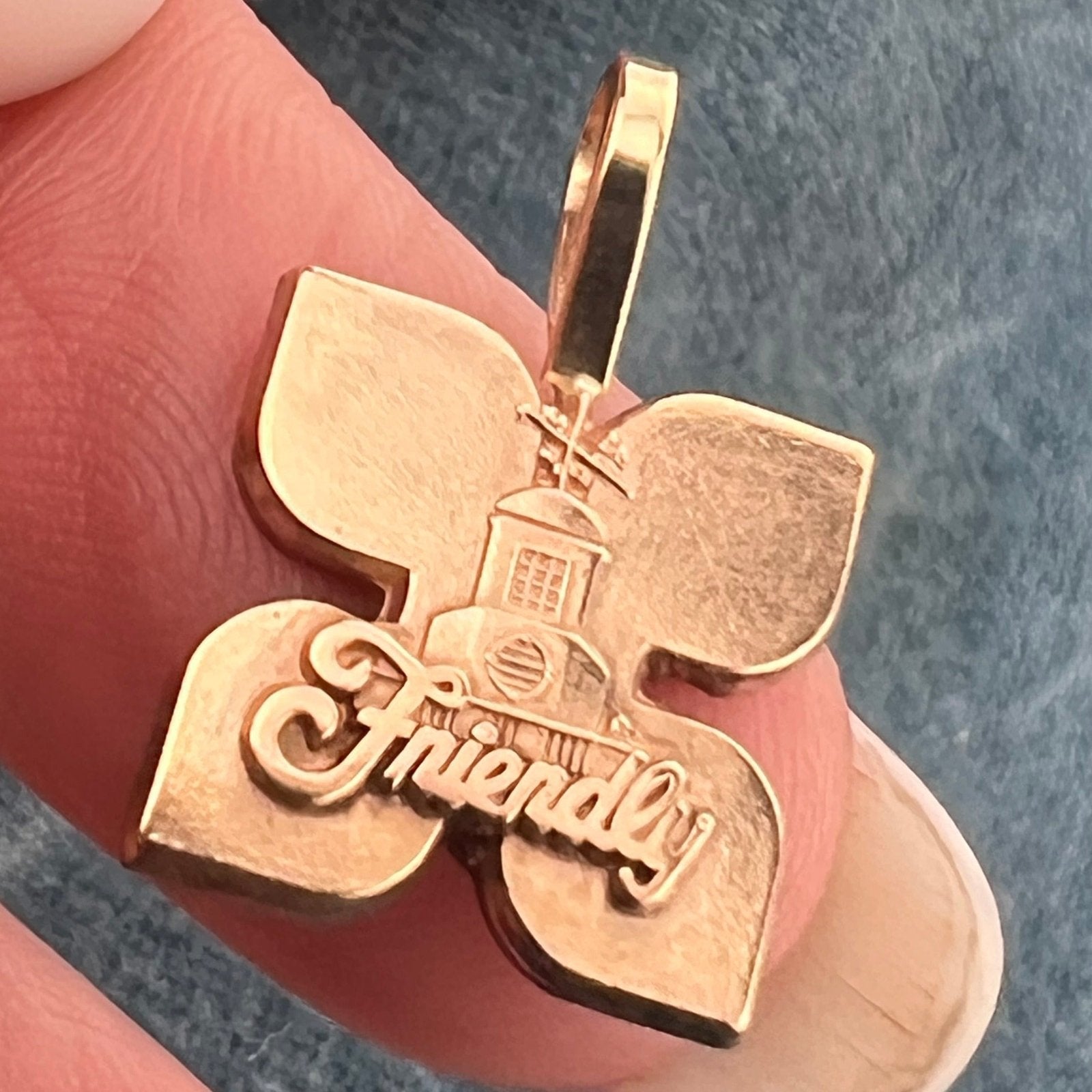 1/5 10k Gold Filled FRIENDLY Ice Cream Restaurant Pendant