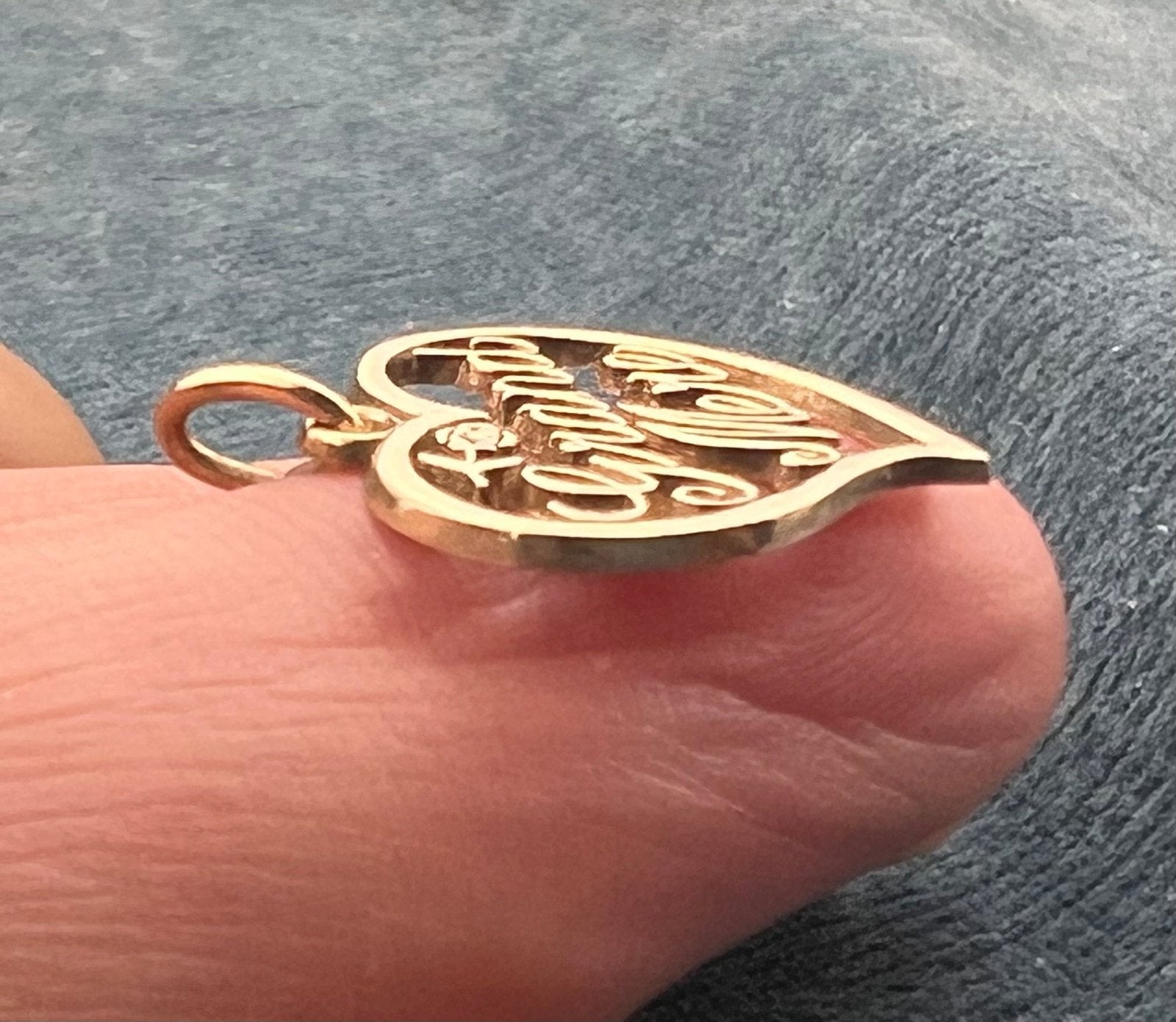 10k Gold "Grand-Mere" Pendant. French Grandmother Grandmere Grandma