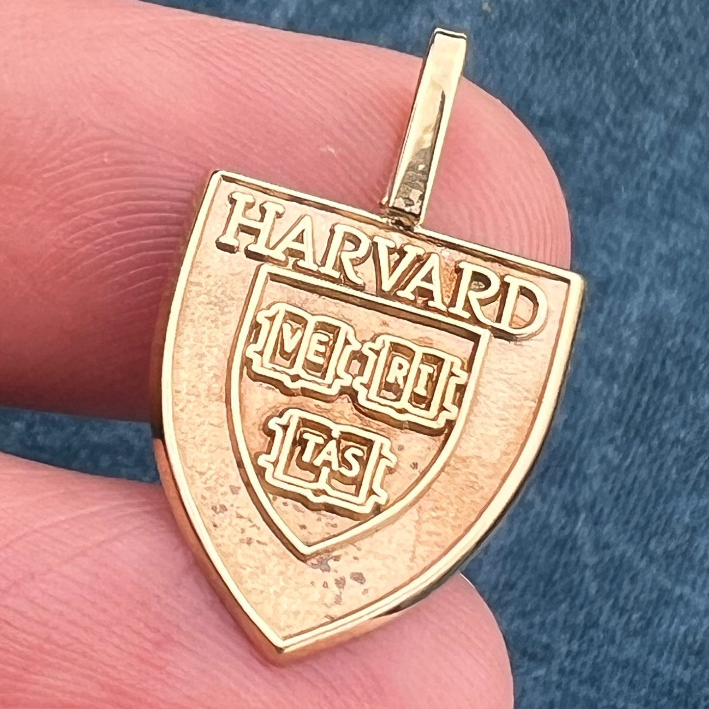 10k Gold HARVARD University "Veritas" 1" Pendant. Ring Alternative