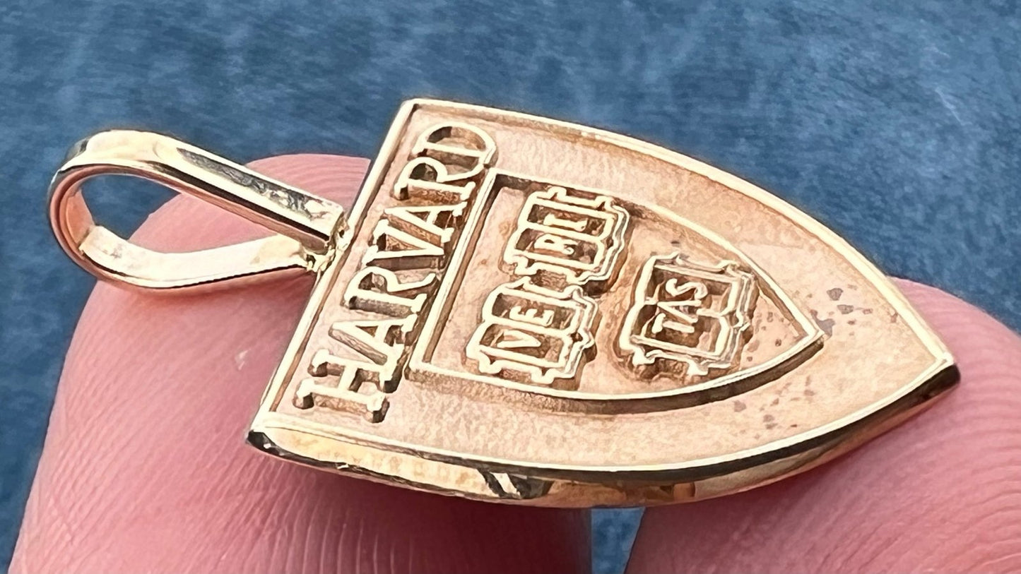 10k Gold HARVARD University "Veritas" 1" Pendant. Ring Alternative