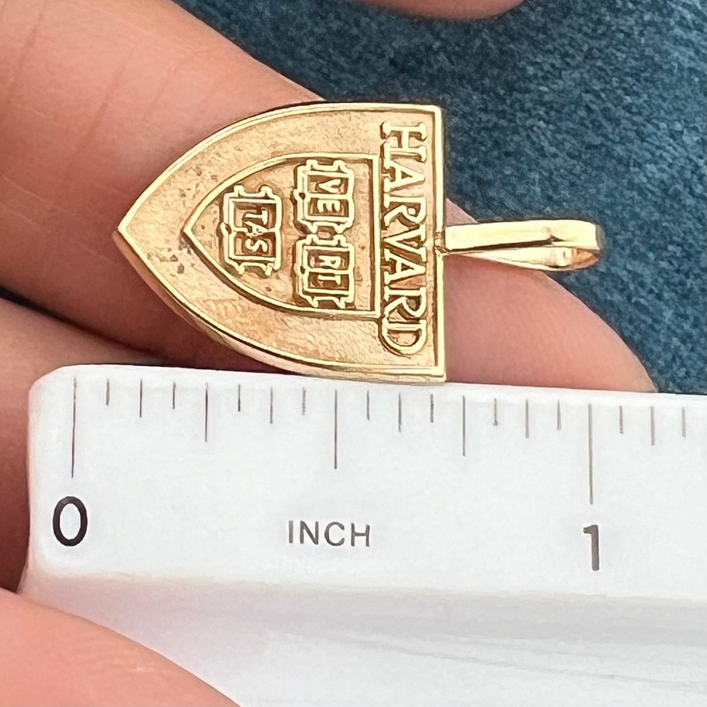 10k Gold HARVARD University "Veritas" 1" Pendant. Ring Alternative