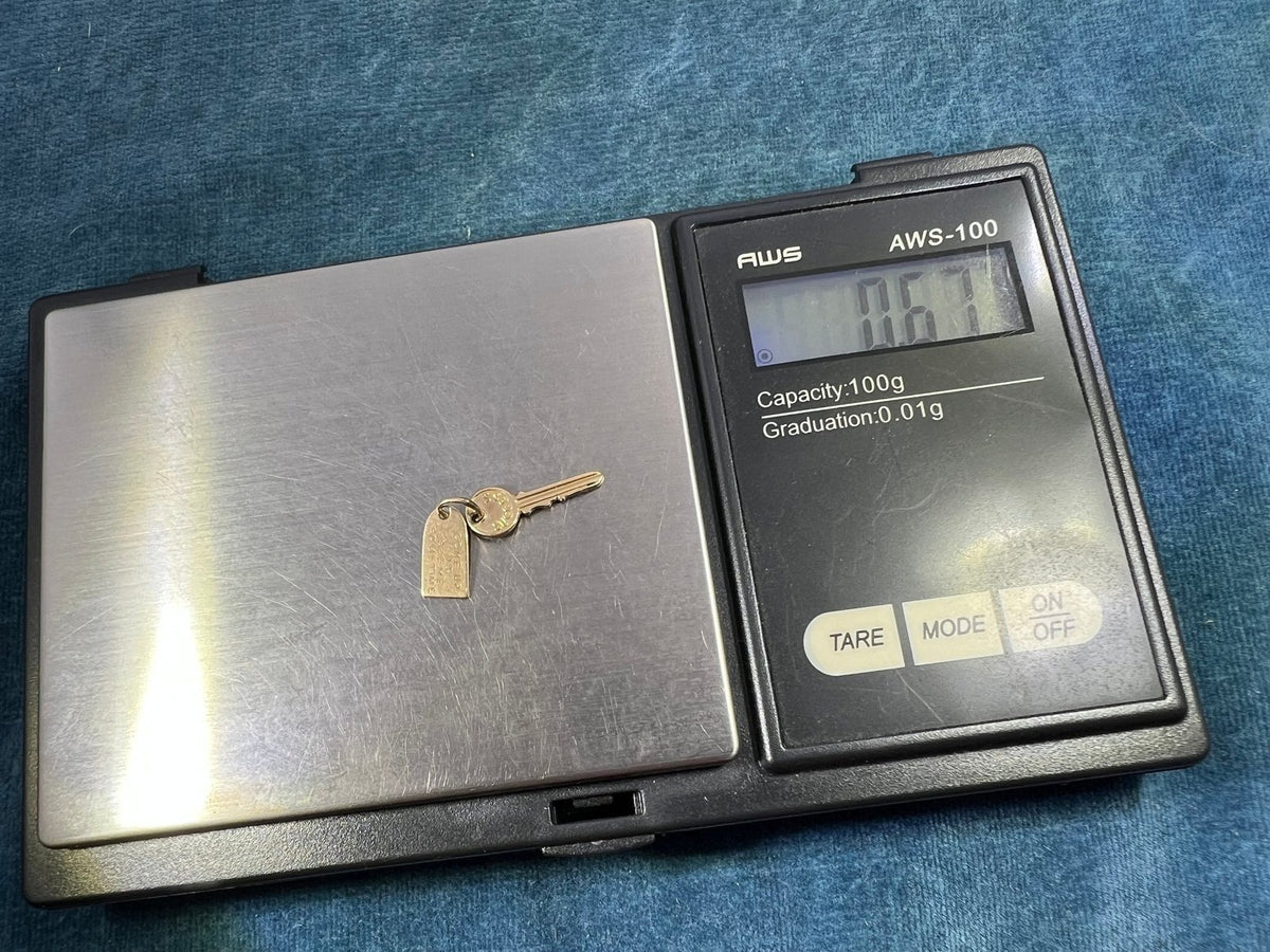 10k Gold Key Pendant. Come Up + See Me Some Time - Mae West