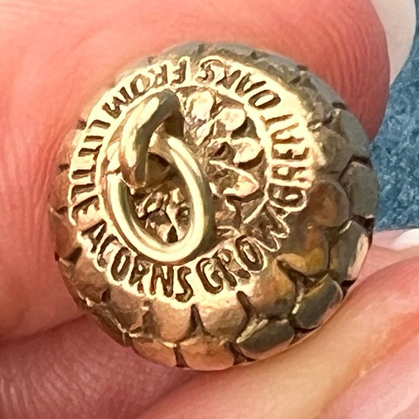 10k Gold Pendant "From Little Acorns Grow Great Oaks" *Video*